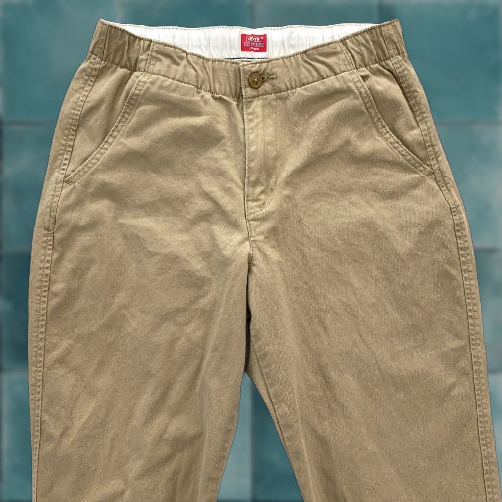 Levi's Levi's XX Chino Jogger Pants Mens Small Khaki Beige Stretch Tapered Drawstring Enhanced for Everyday Wear Size US 29 - 1 Thumbnail