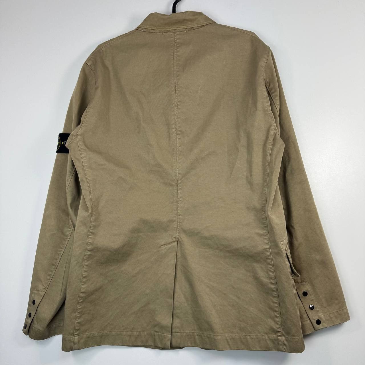 Stone Island Stone Island Beige Cotton Field Jacket Overshirt Mens Size L Size US L / EU 52-54 / 3 - 13 Thumbnail