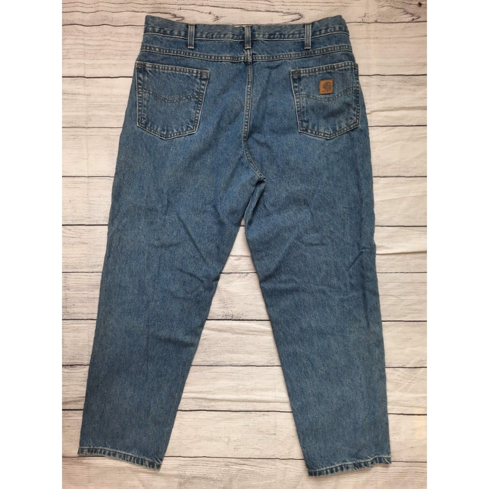 Carhartt VINTAGE Carhartt Men's Jeans Denim Blue 36 x 30 Traditional Fit 100% Cotton Workwear Straight Jeans Size US 36 / EU 52 - 3 Thumbnail