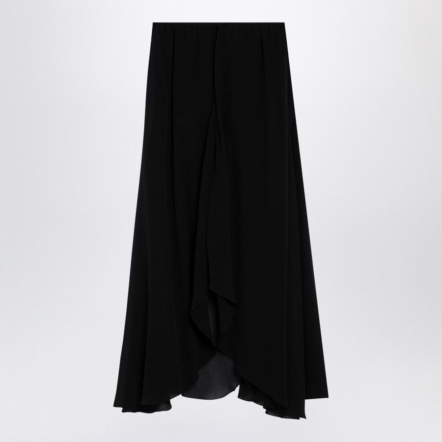 Chloe o1d2blof0824 Silk Skirt in Black Size 26" / US 2 / IT 38 - 2 Thumbnail