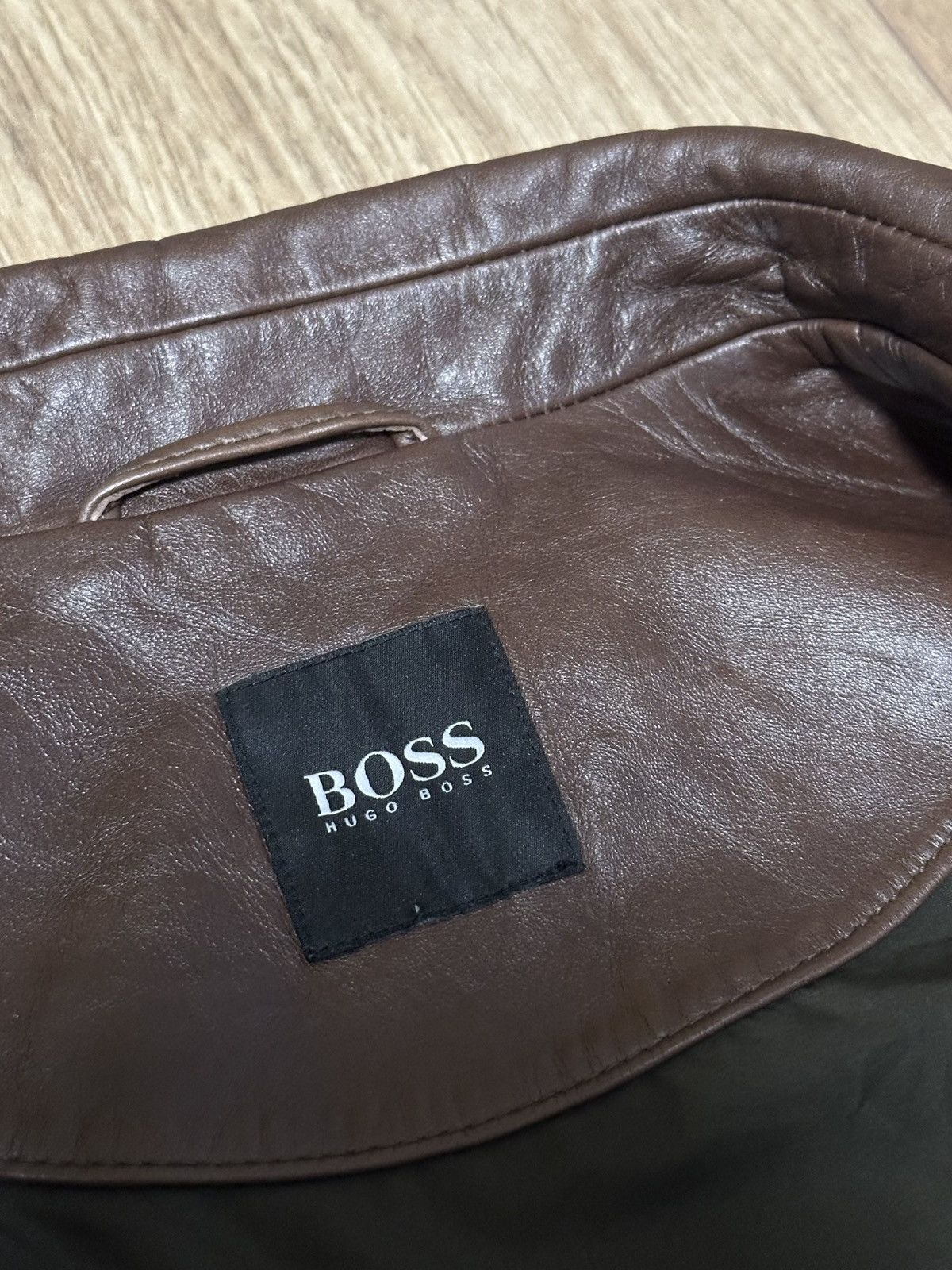 Hugo Boss Hugo Boss Leather Jacket Men's Size US L / EU 52-54 / 3 - 4 Thumbnail