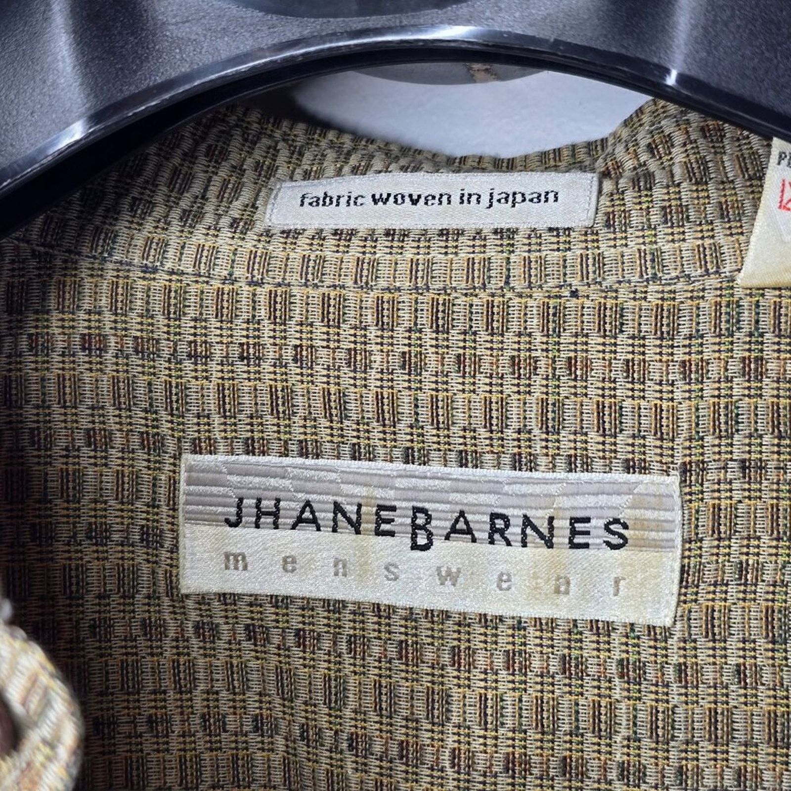 Jhane Barnes Jhane Barnes Japanese Woven Geometric Shirt Tan Brown Size US L / EU 52-54 / 3 - 3 Thumbnail