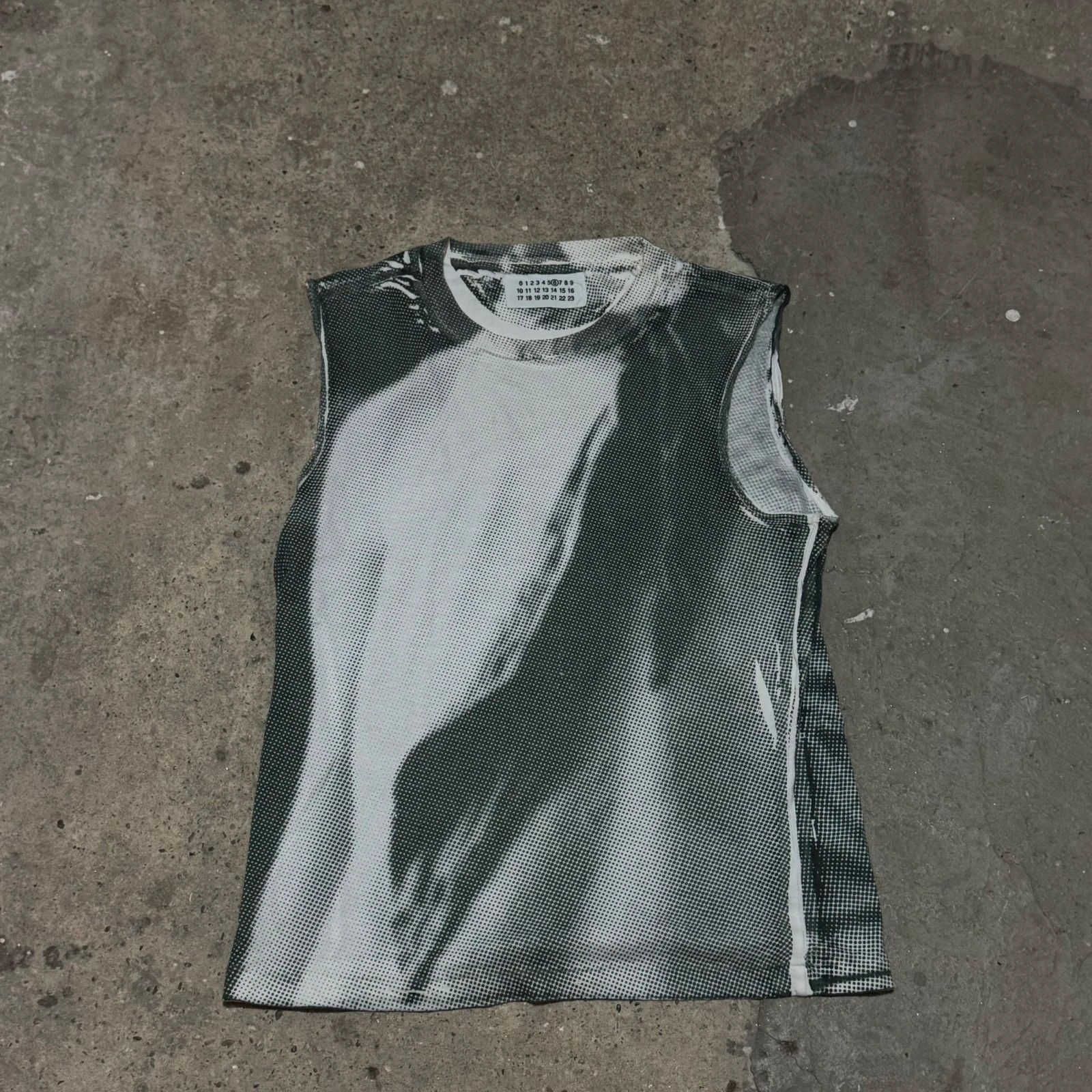 S/S 2004 Maison Margiela ‘Pointillism’ sea foam tank top