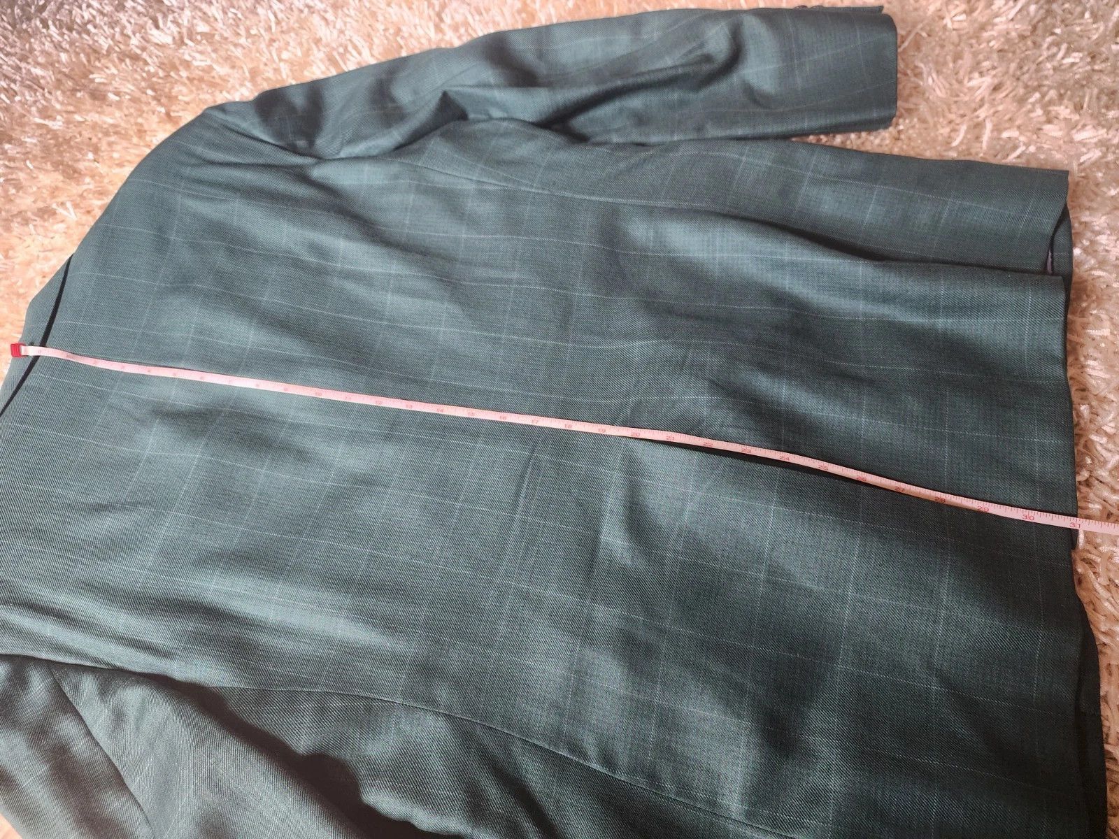 Oxxford Clothes Oxxford Clothes Sportcoat 44R Houndstooth Windowpane Green Size 44R - 8 Thumbnail