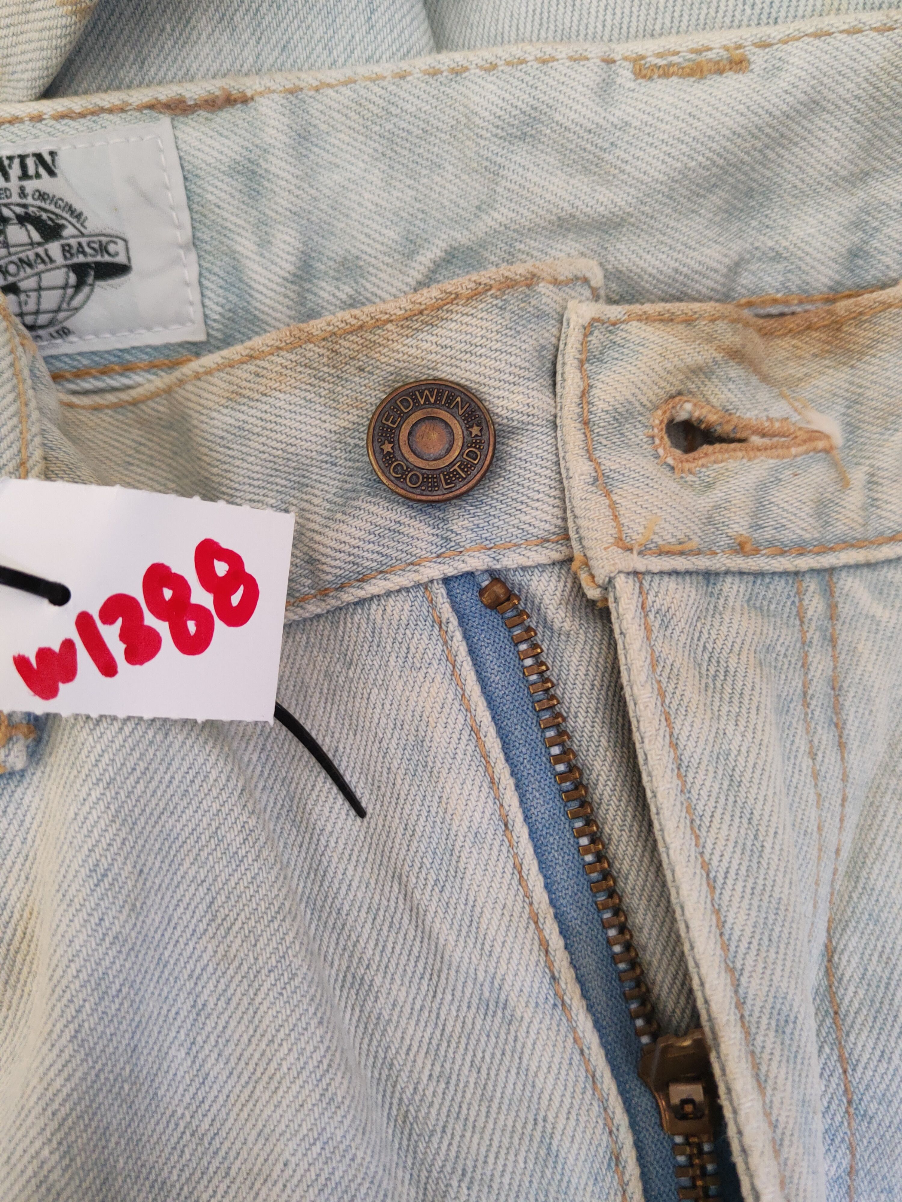 Edwin Edwin Light Blue Distressed Ripped Jeans #W1388 Size US 29 - 18 Thumbnail