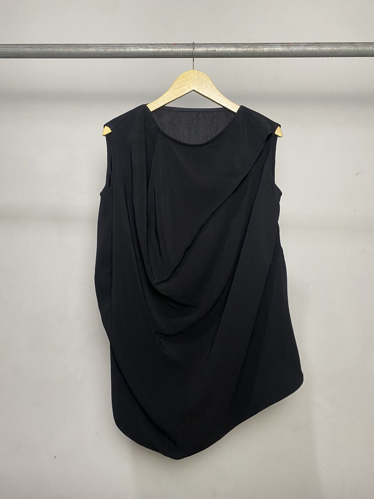 FW17 Rick Owens Glitter Viscose Drapped Blouse