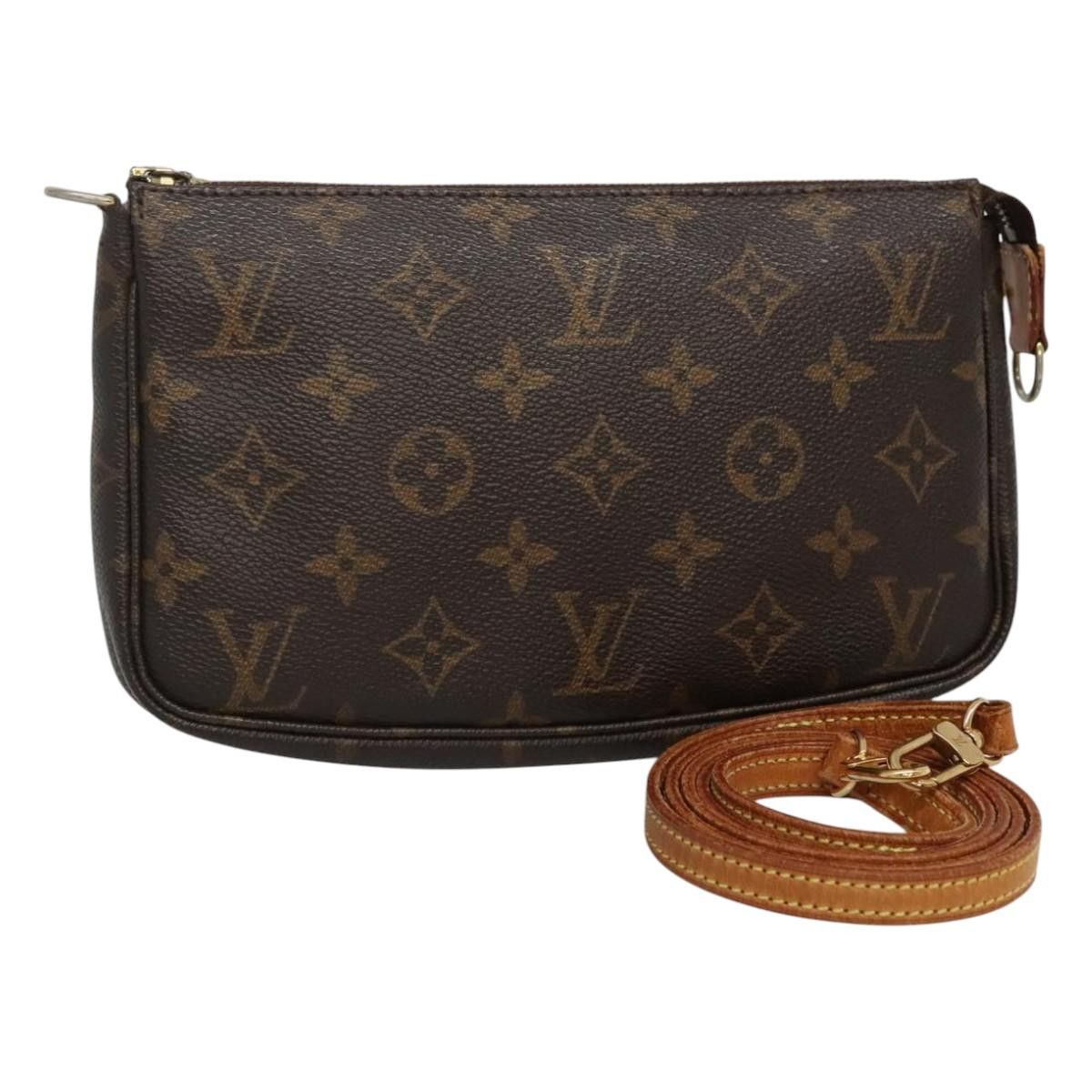 Louis Vuitton Pochette Accessoire Brown Canvas Clutch Bag (Pre-Owned) Size ONE SIZE - 1 Thumbnail