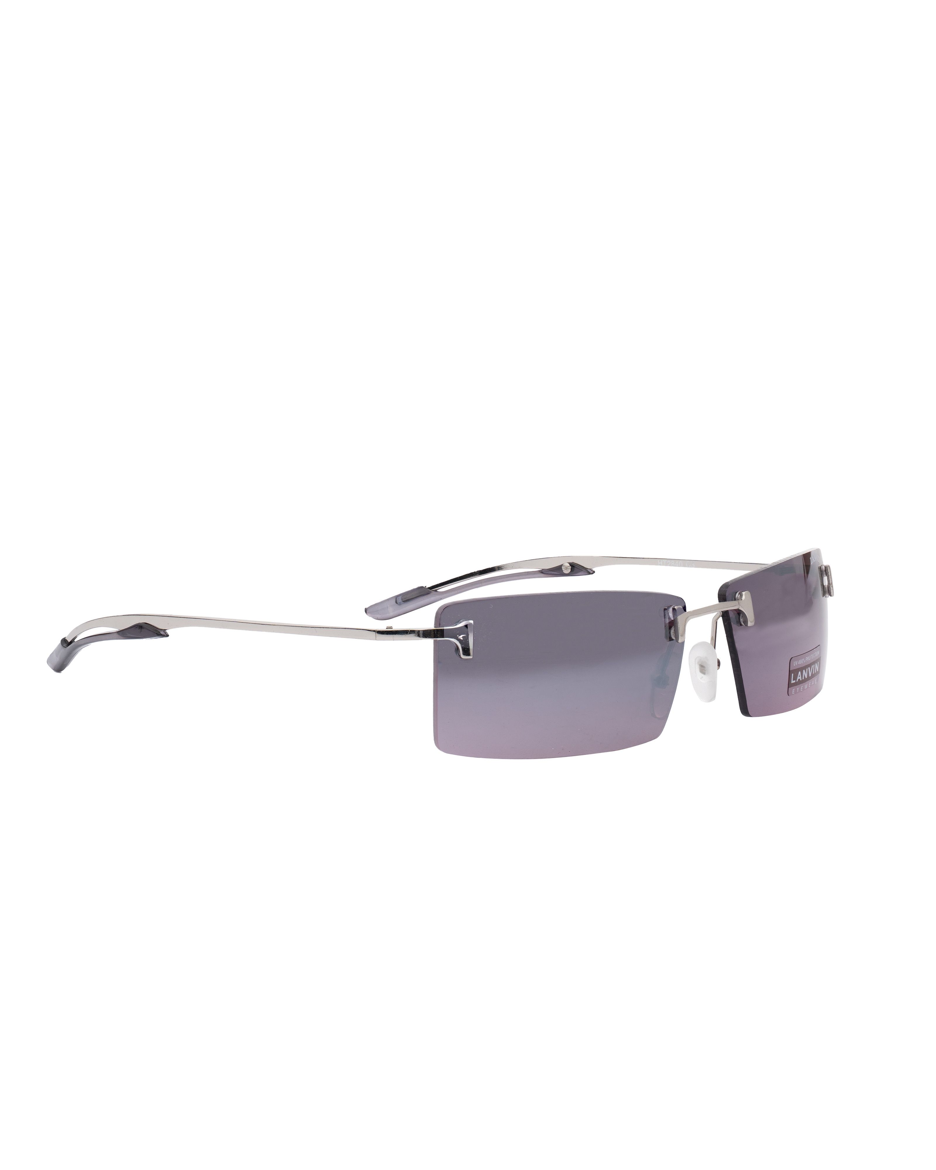 Lanvin '90s Purple Rimless Rectangular Sunglasses