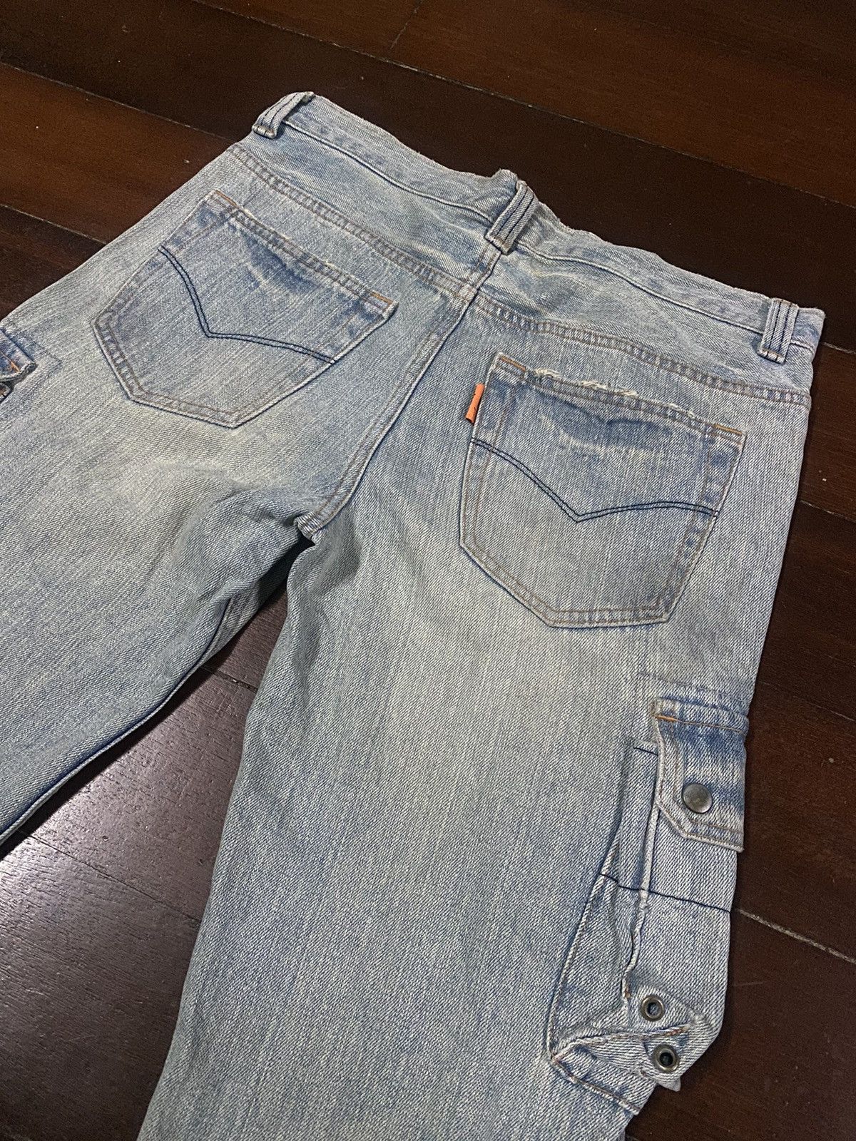Japanese Brand FIRE 🔥 CUBE SUGAR CARGO MULTI POCKETS FLARE JEANS Size US 34 / EU 50 - 17 Thumbnail