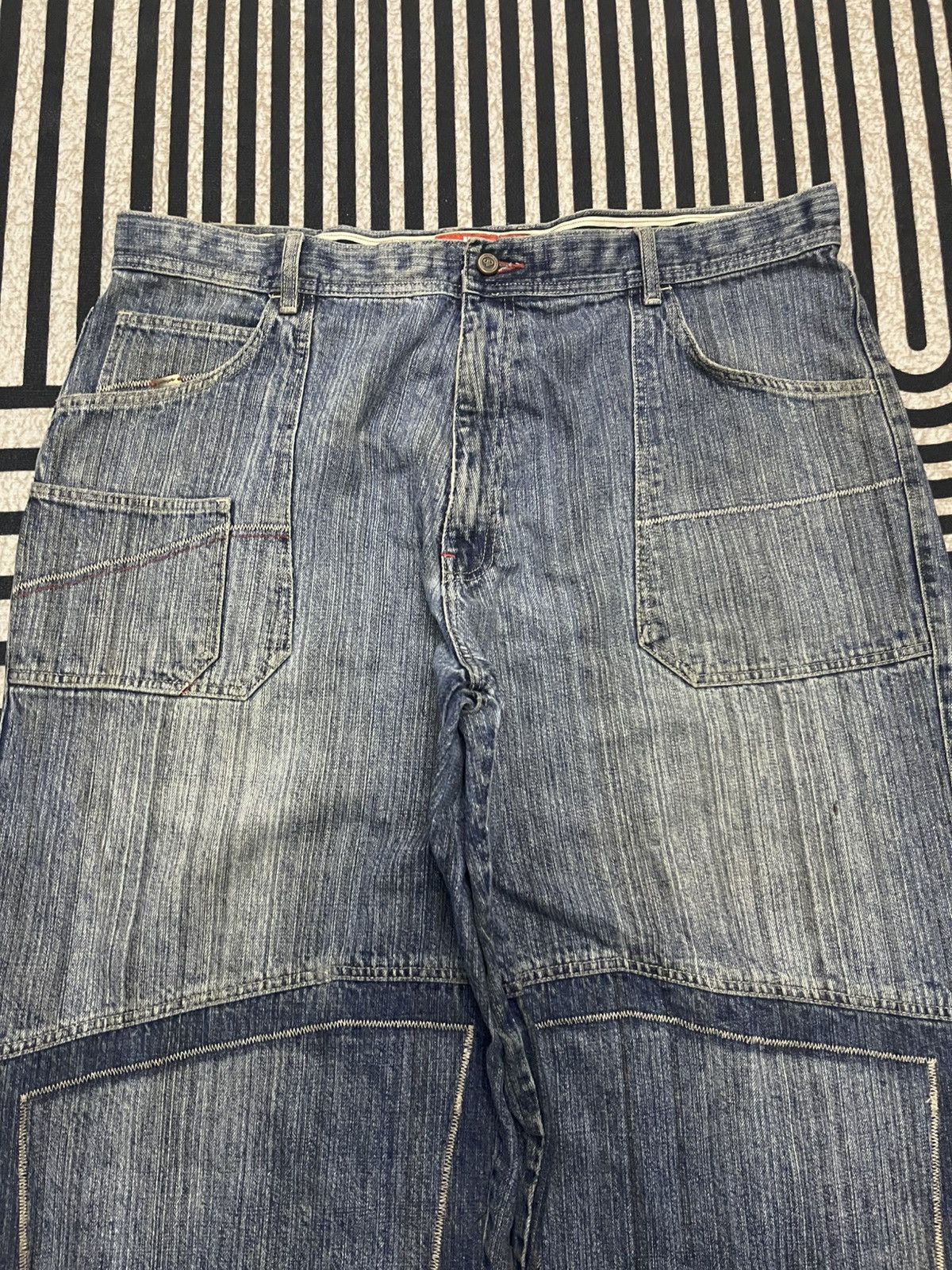 Marc Buchanan 90s PELLE PELLE BY MARC BUCHANAN BAGGY DOUBLE KNEE JEANS Size US 41 - 5 Thumbnail