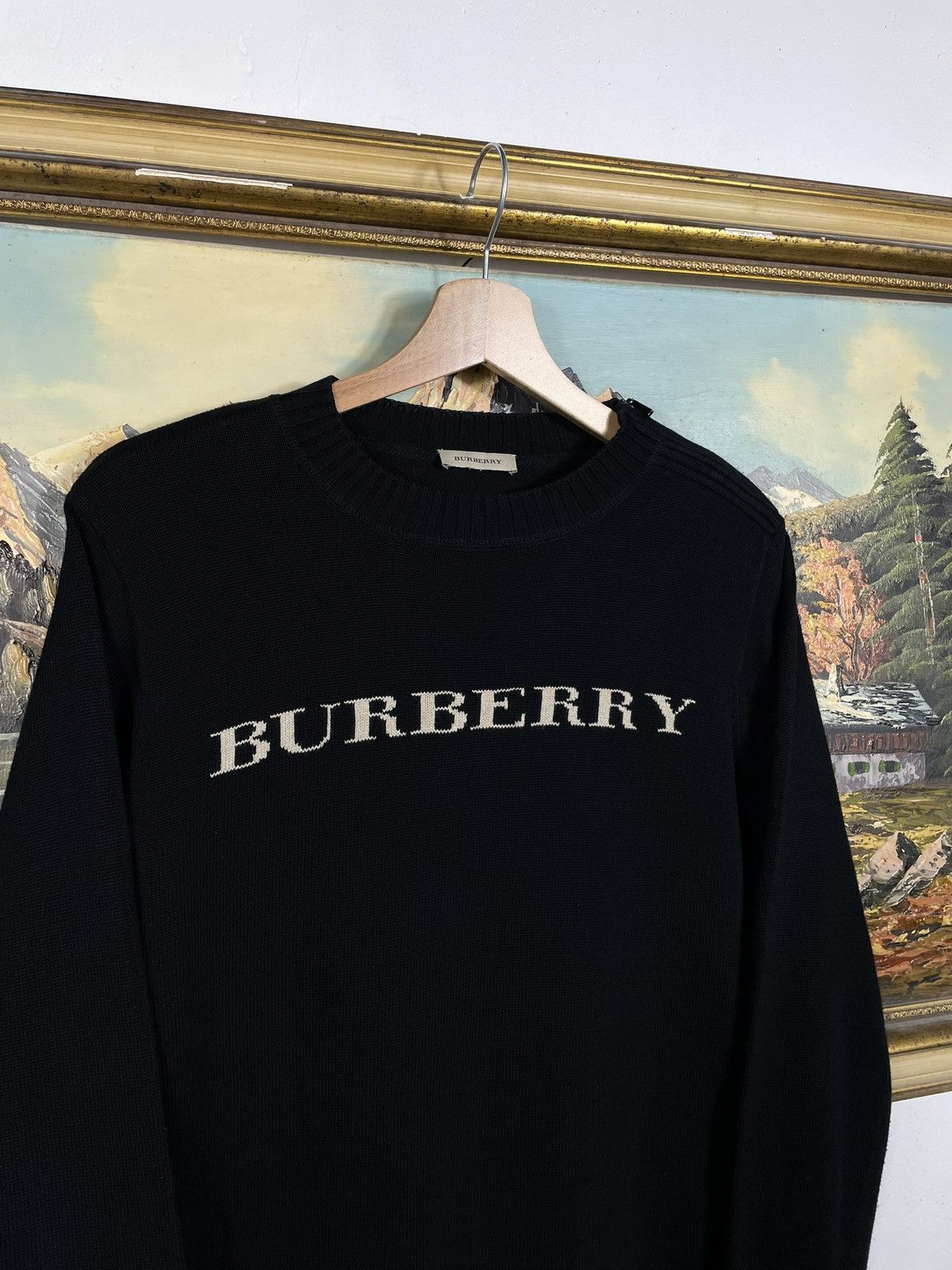 Burberry × Designer Burberry Black Jumper Sweater Knitwear Pull Old Money Luxury Size S / US 4 / IT 40 - 5 Thumbnail