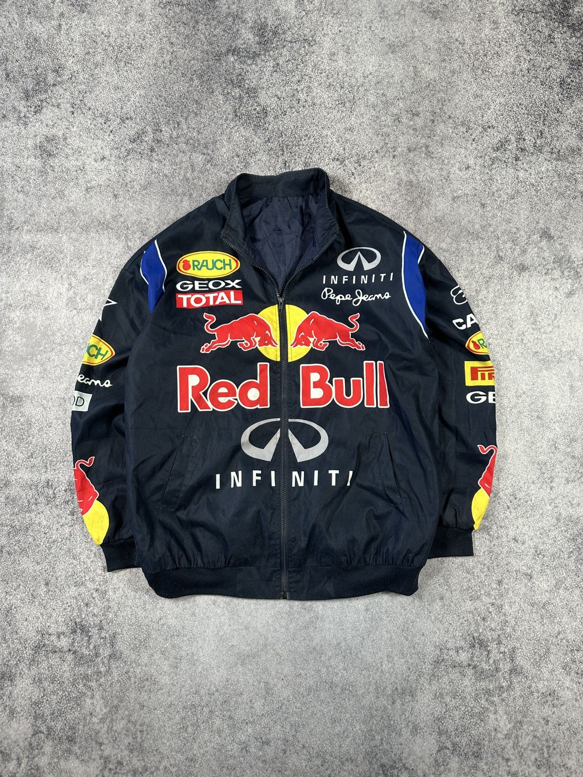Red Bull Red Bull Pepe Jeans Logo Racing Jacket Formula 1 F-1 Rare L Size US L / EU 52-54 / 3 - 1 Thumbnail