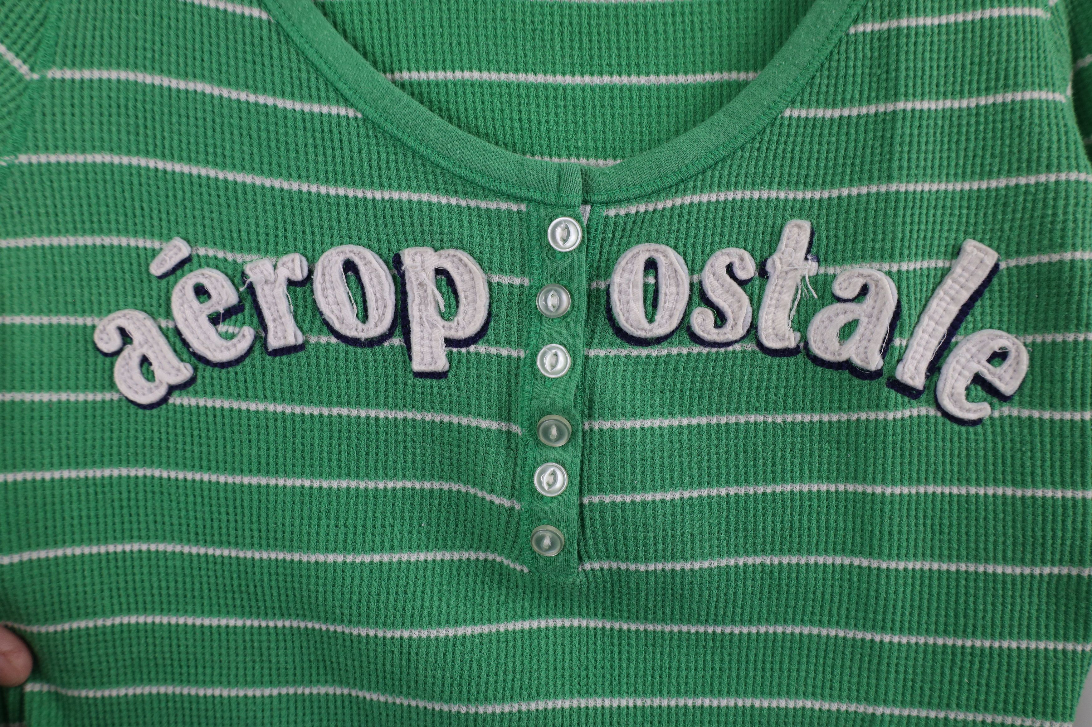 Aeropostale × Vintage Vintage Y2K 90s Aeropostale Thermal Waffle Knit T-Shirt Size L / US 10 / IT 46 - 4 Thumbnail
