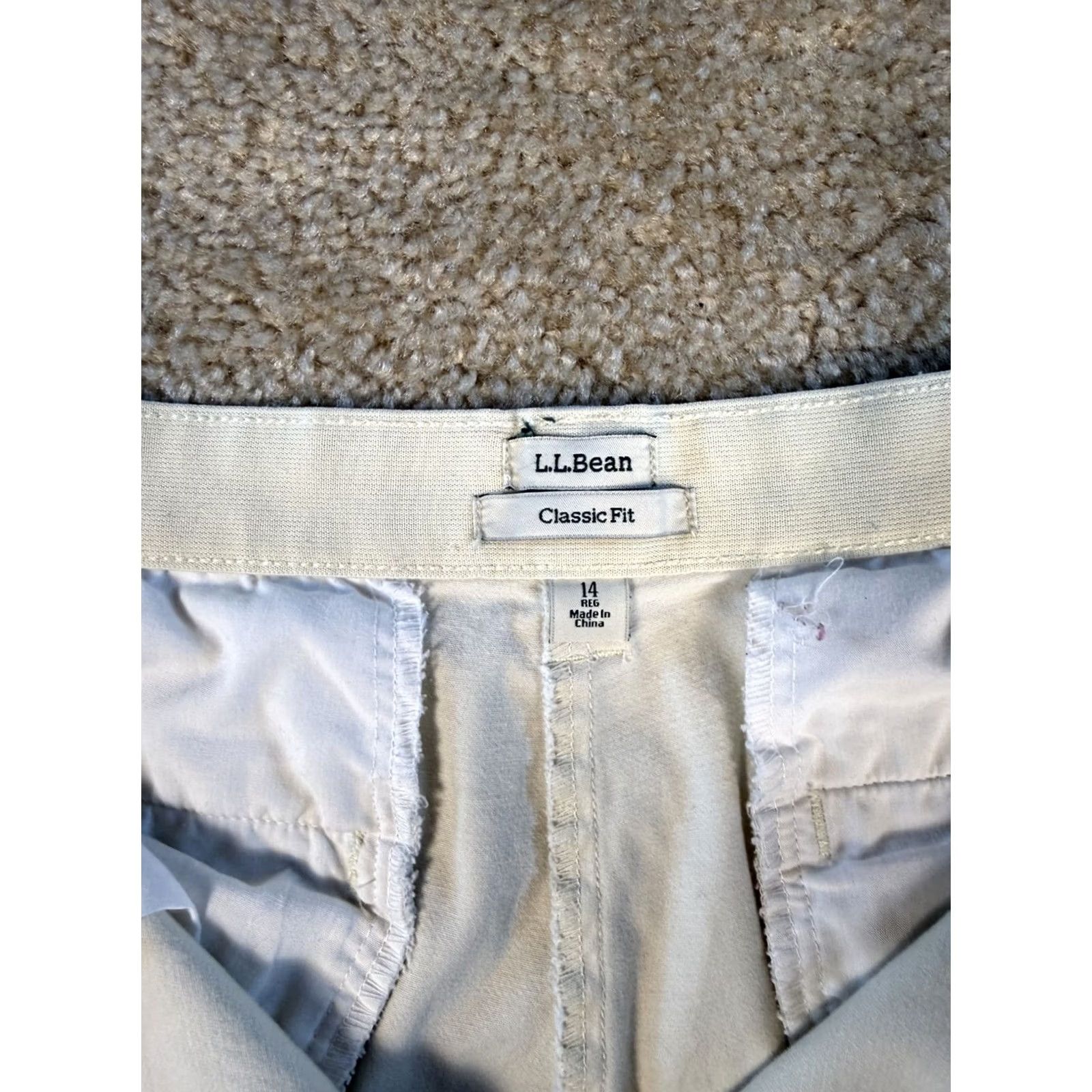 Vintage LL BEAN Pants Capris Crop Women’s Size 14 Khaki Stretch Boho Size 36" / US 14 / IT 50 - 4 Thumbnail