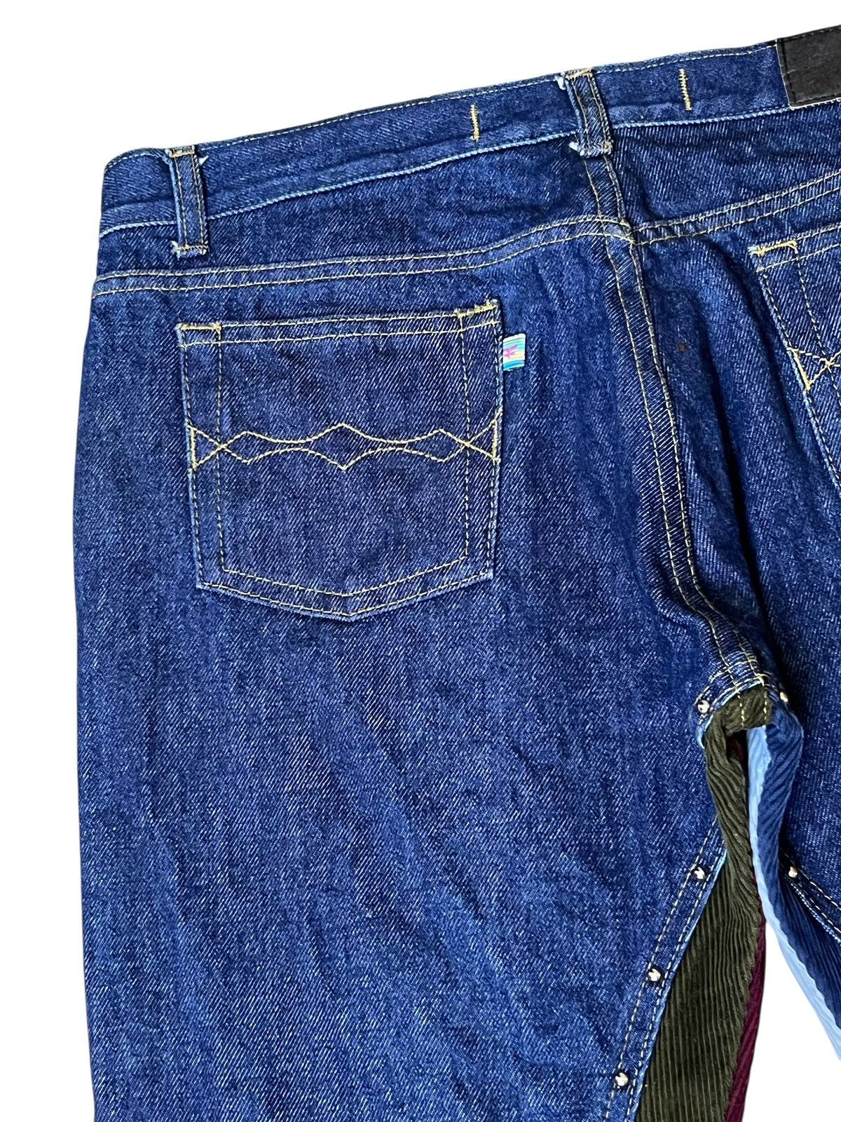 Japanese Brand sick🔥BEBE x KOSIUKO corduroy patchwork & bead flared jeans Size US 34 / EU 50 - 10 Thumbnail