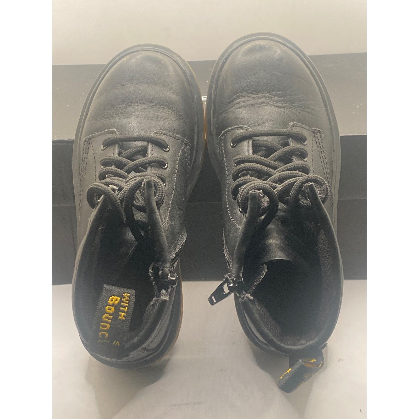 Dr. Martens Dr. Martens 26981 Eyelet Black Leather Boots LA004 Man 13 Size US 13 / EU 46 - 5 Thumbnail