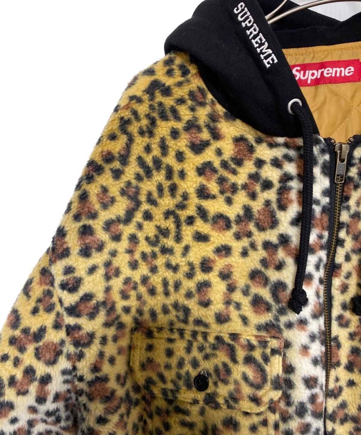 Supreme Supreme Fleece Zip Up Hooded Shirt 'Brown Leopard' F/W 2023 Size US L / EU 52-54 / 3 - 2 Thumbnail