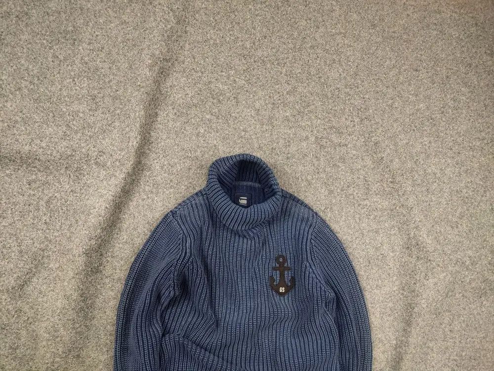 G-Star G Star Raw Champ Coll Knit Garment duet Sweater Vintage RRL Size US L / EU 52-54 / 3 - 1 Thumbnail