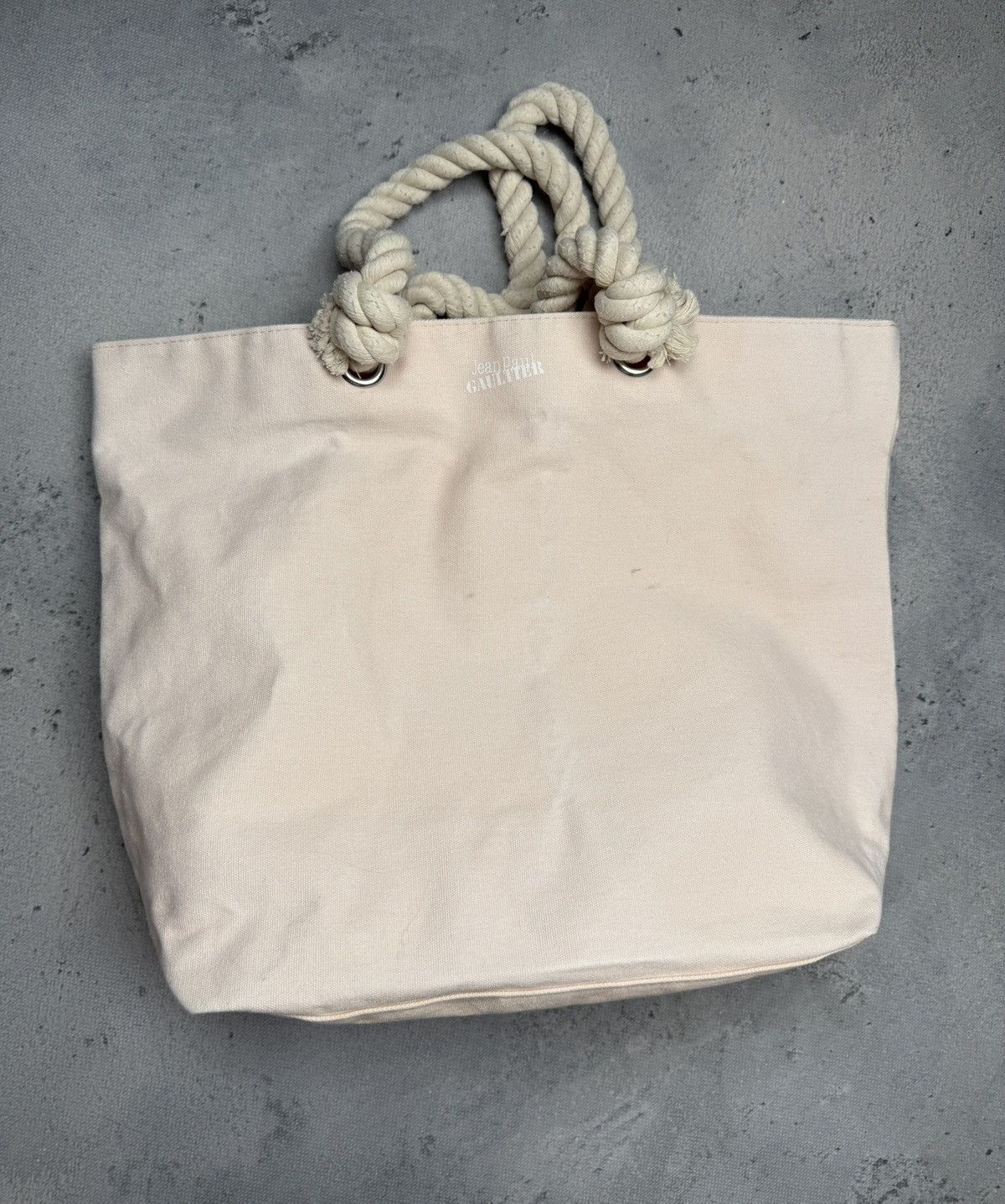 Archive Jean Paul Gaultier Rare Powder Rope Tote Beach Bag