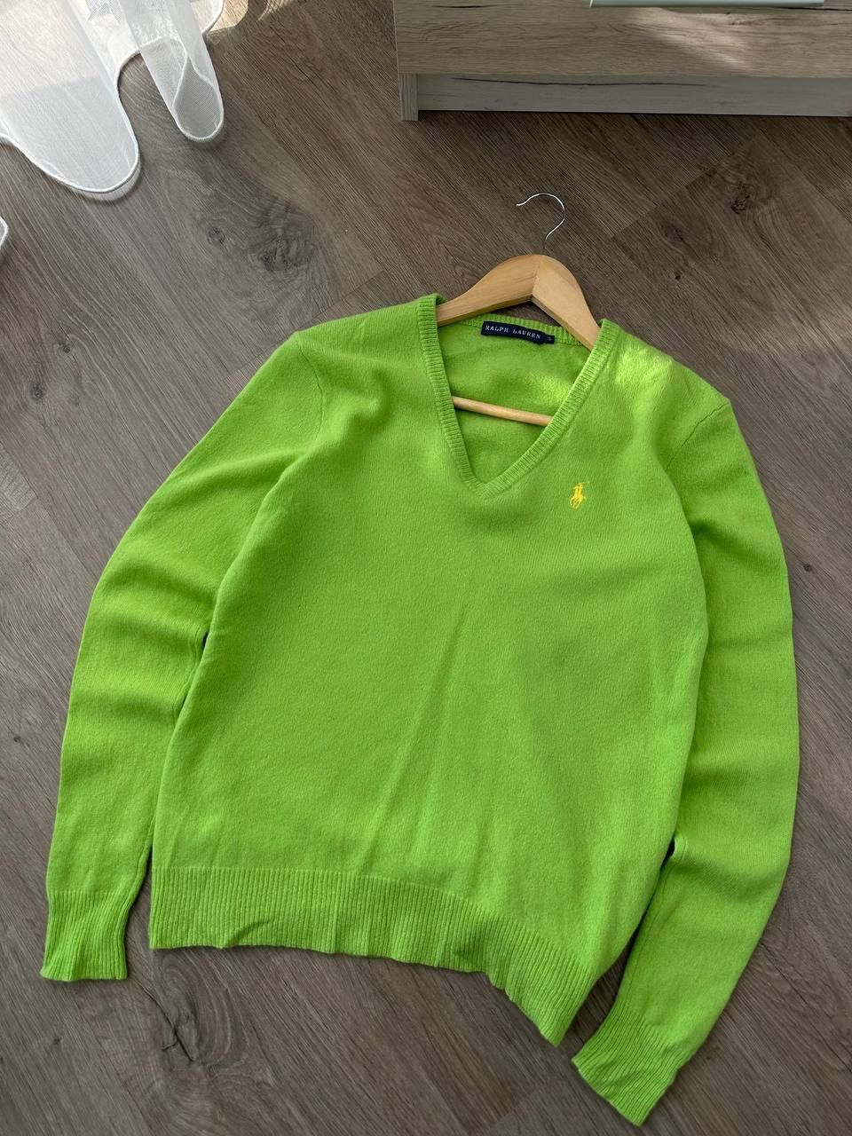 Polo Ralph Lauren × Vintage Vintage Polo Ralph Lauren Cashmere Green Sweater Size S / US 4 / IT 40 - 5 Thumbnail