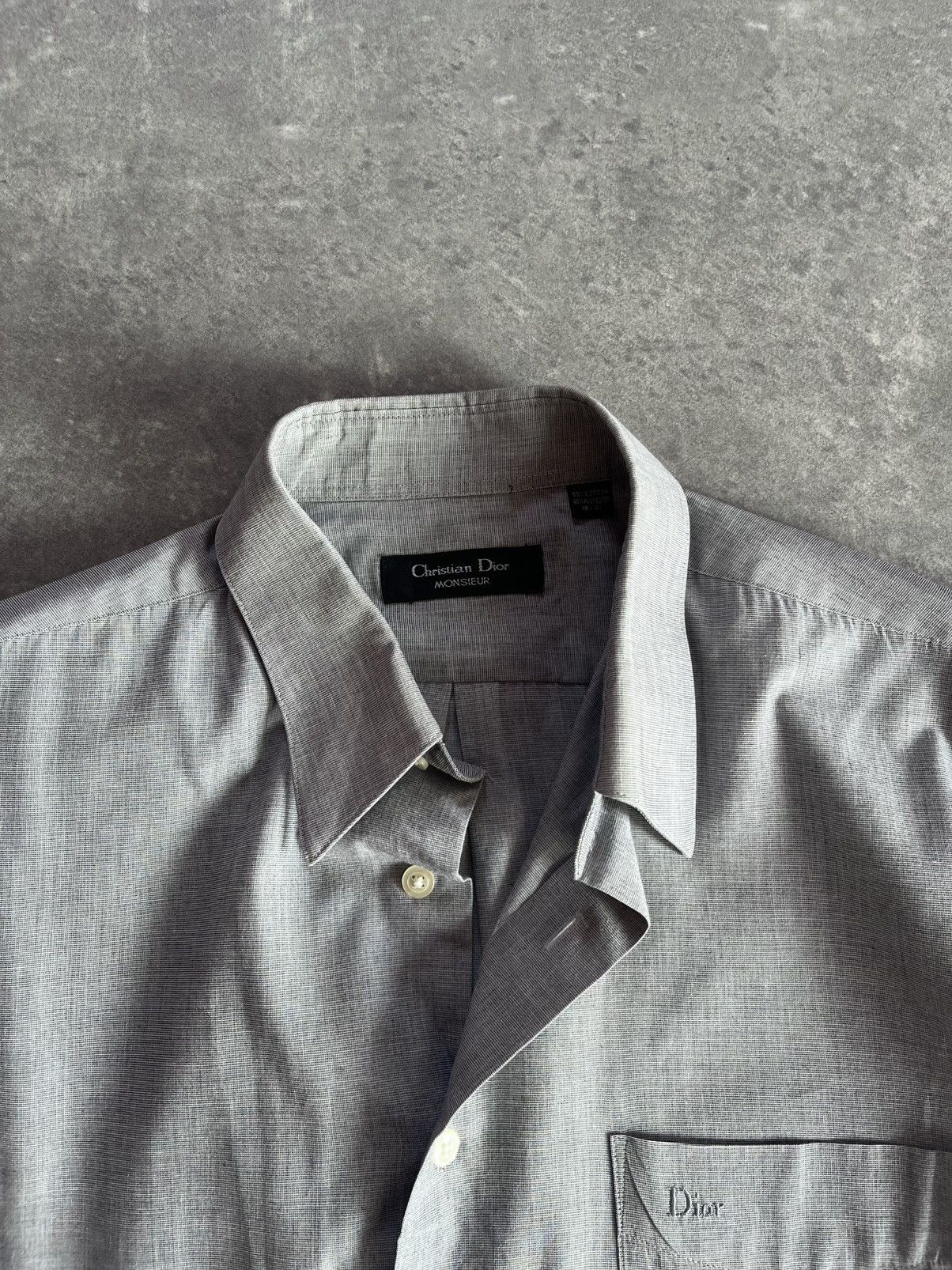 Christian Dior Monsieur Vintage 90s Christian Dior Monsieur Pocket Logo Shirt 41 Size US L / EU 52-54 / 3 - 6 Thumbnail