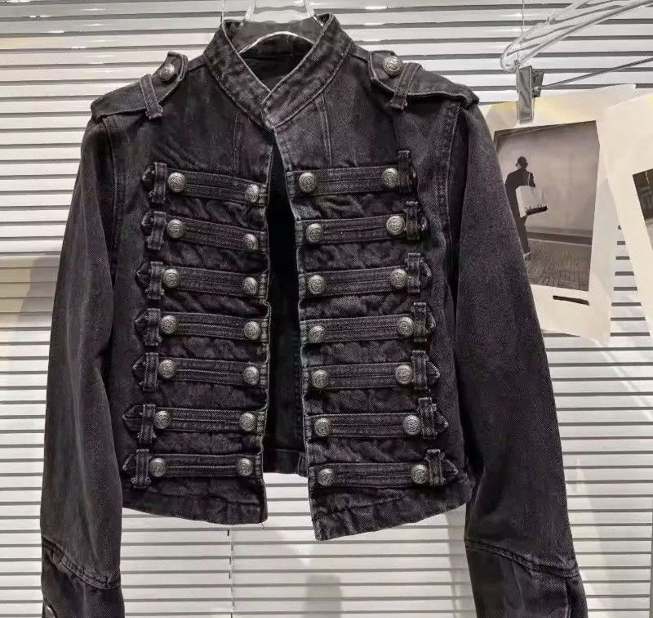Japanese Brand Vintage Military-Inspired Denim Jacket – Bold, Structured Size US XL / EU 56 / 4 - 3 Thumbnail