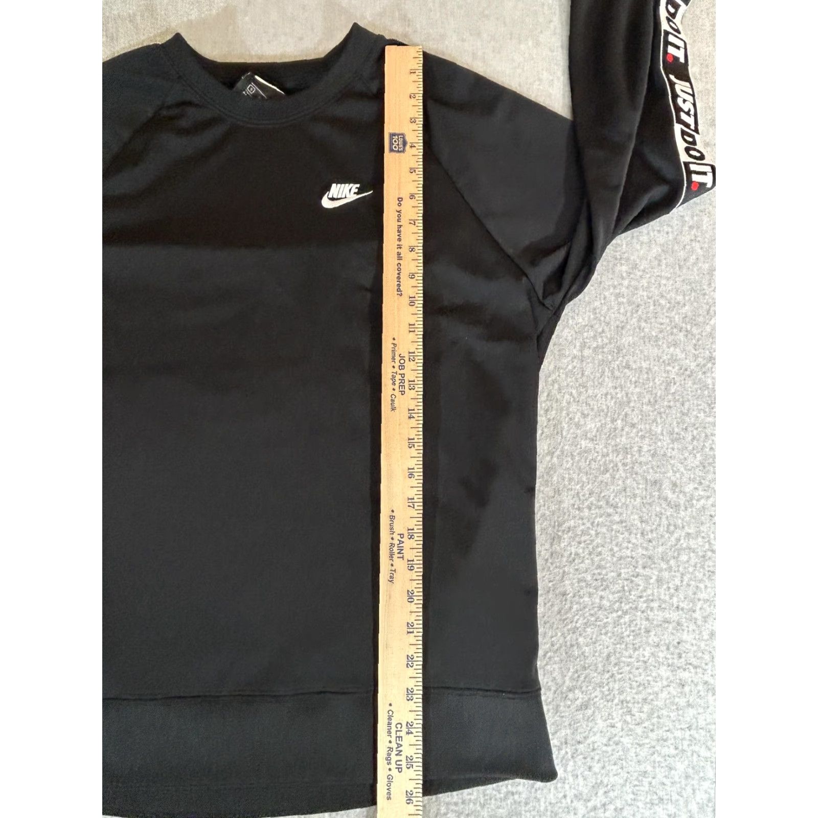 Nike Nike Sweatshirt Mens Small Black Just Do It Tape Crewneck Performance Athletic Size US S / EU 44-46 / 1 - 6 Thumbnail