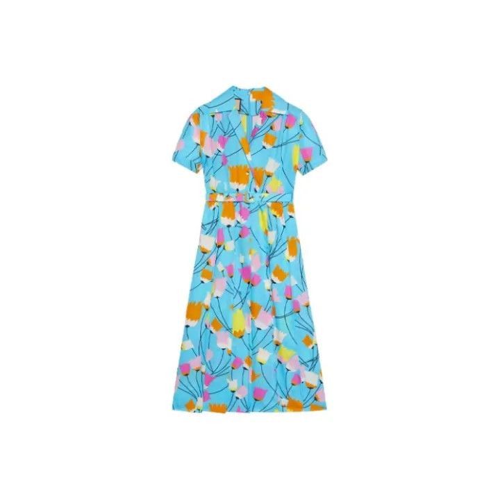 Gucci Gucci Floral Print Midi Dress for Women-2507 Size S / US 4 / IT 40 - 1 Thumbnail