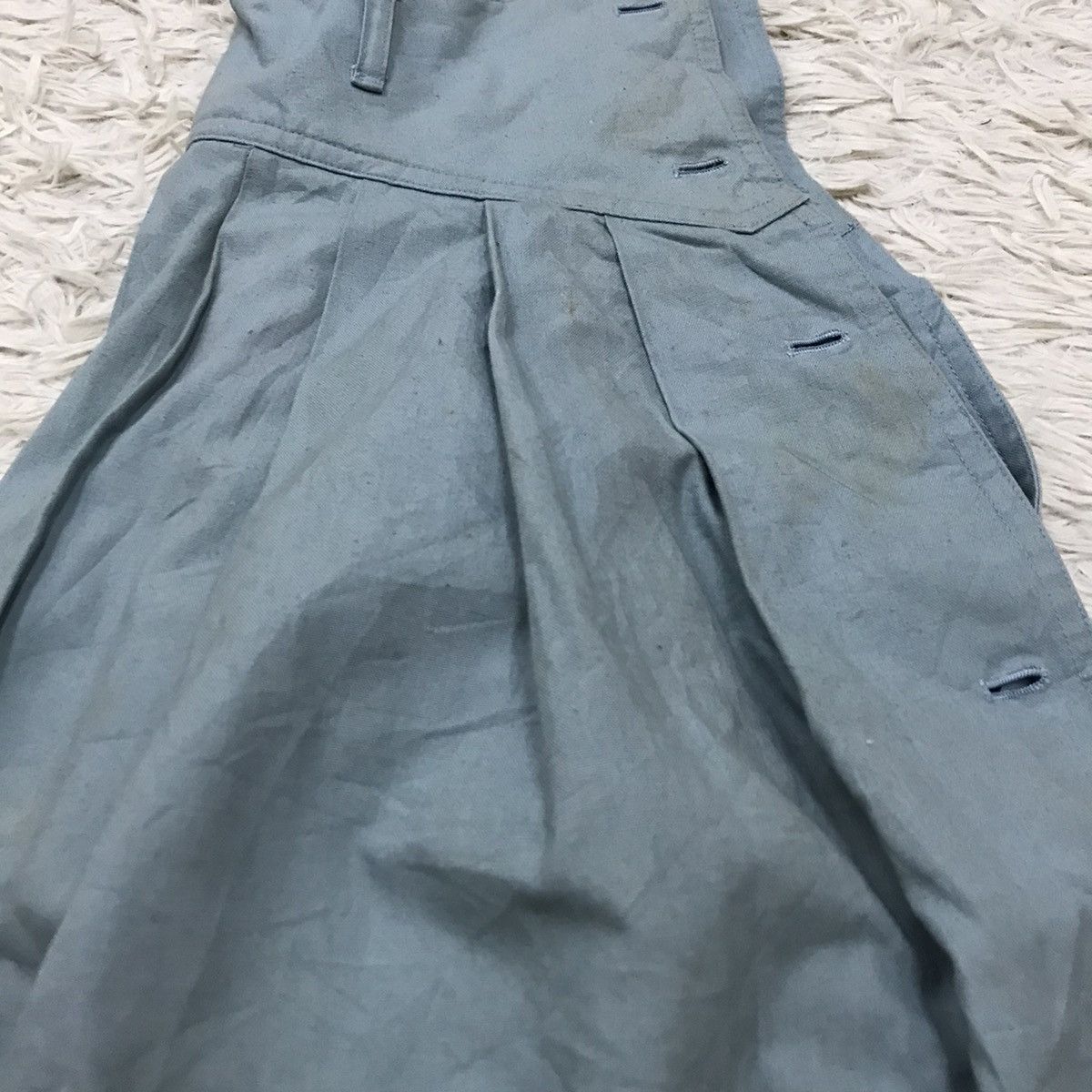 Issey Miyake Vintage Is Issey Sport Denim Button Up Box Pleats Skirt Size 24" / US 00 / IT 34 - 16 Thumbnail