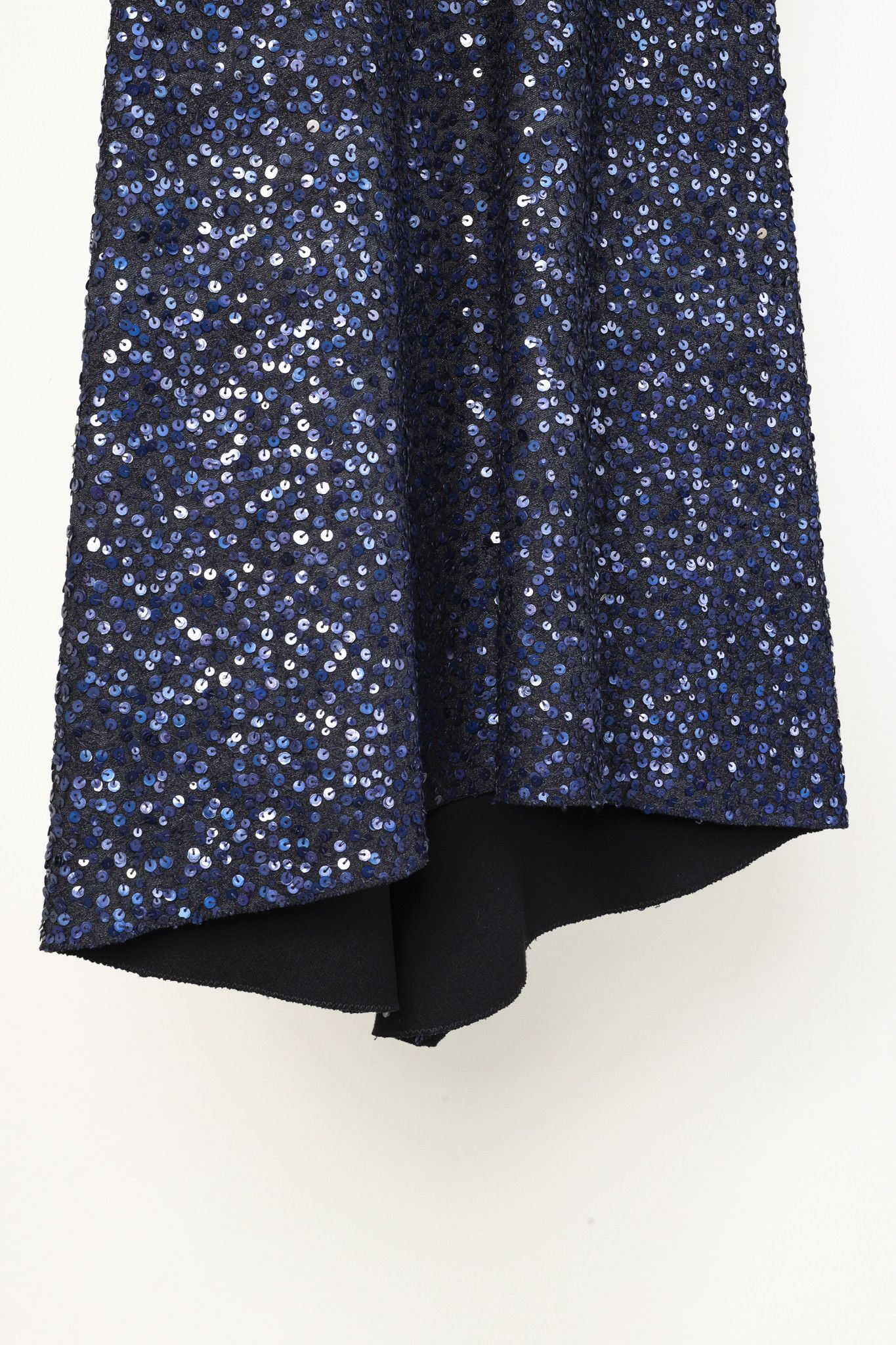 Marie Saint Pierre Marie Saint Pierre Black-Ponte Blue-Sequin Midi-Dress Size S / US 4 / IT 40 - 6 Thumbnail
