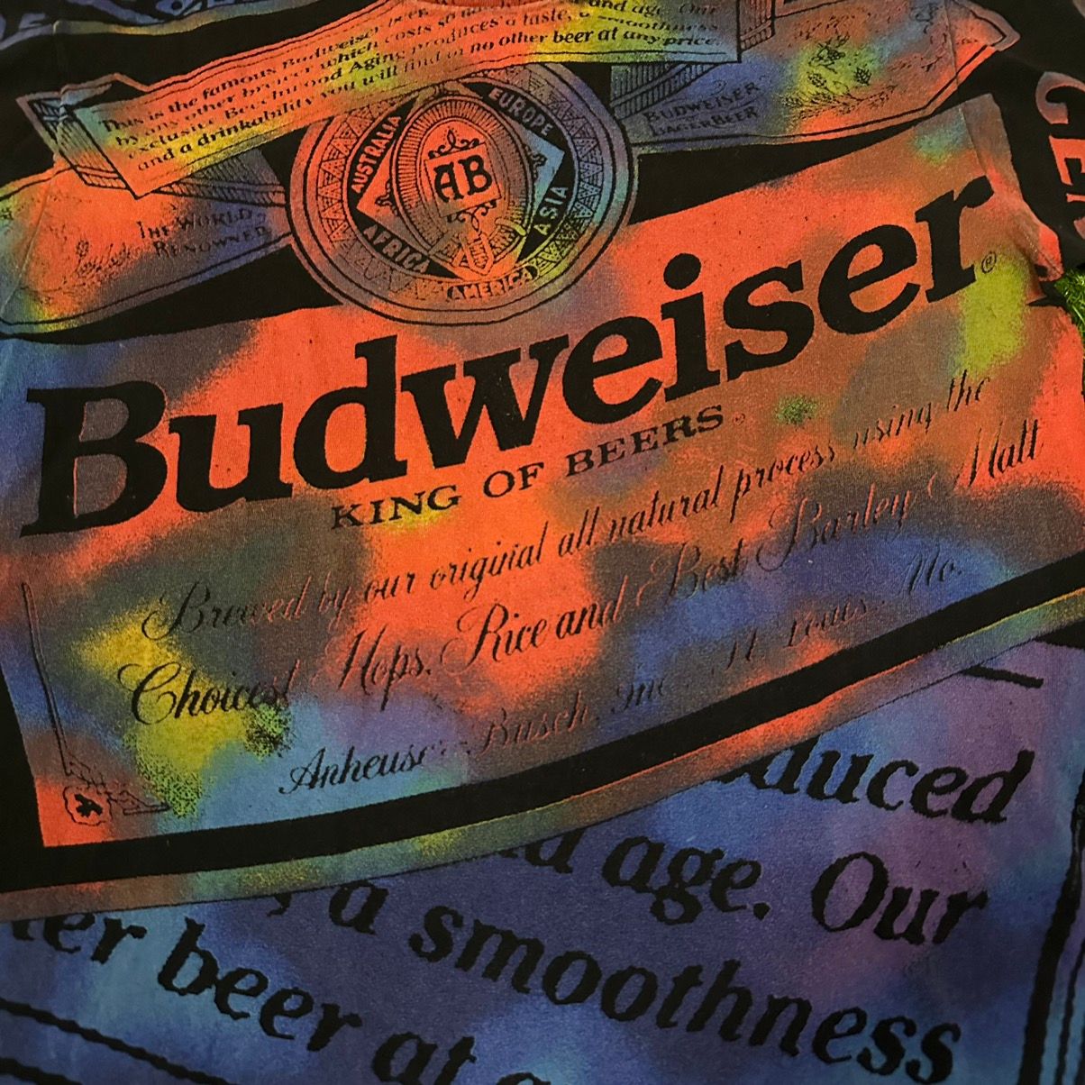 Vintage Vintage Budweiser All Over Print Beer Promo Rainbow Shirt Size US M / EU 48-50 / 2 - 2 Preview