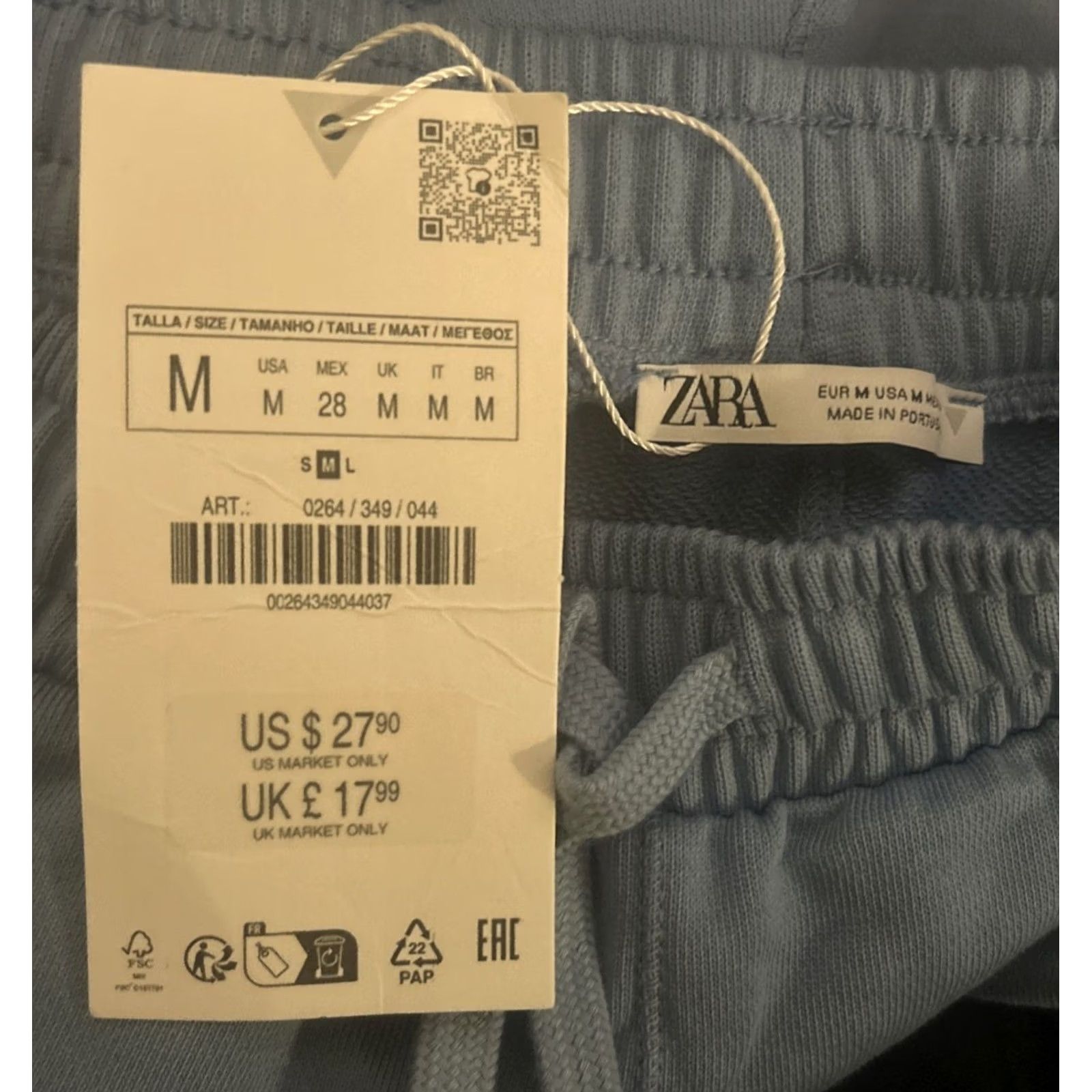 Zara NWT Zara Jrs MEDIUM blue athletic PULL ON Shorts top 2-piece set 1181 Size M / US 6-8 / IT 42-44 - 6 Thumbnail