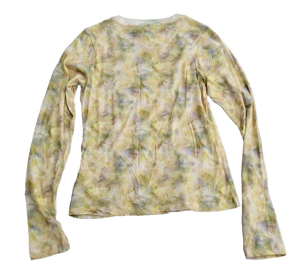 RE/DONE Re/done Shirt Large Long Sleeve Yellow Crew Neck Semi Sheer Size L / US 10 / IT 46 - 3 Thumbnail