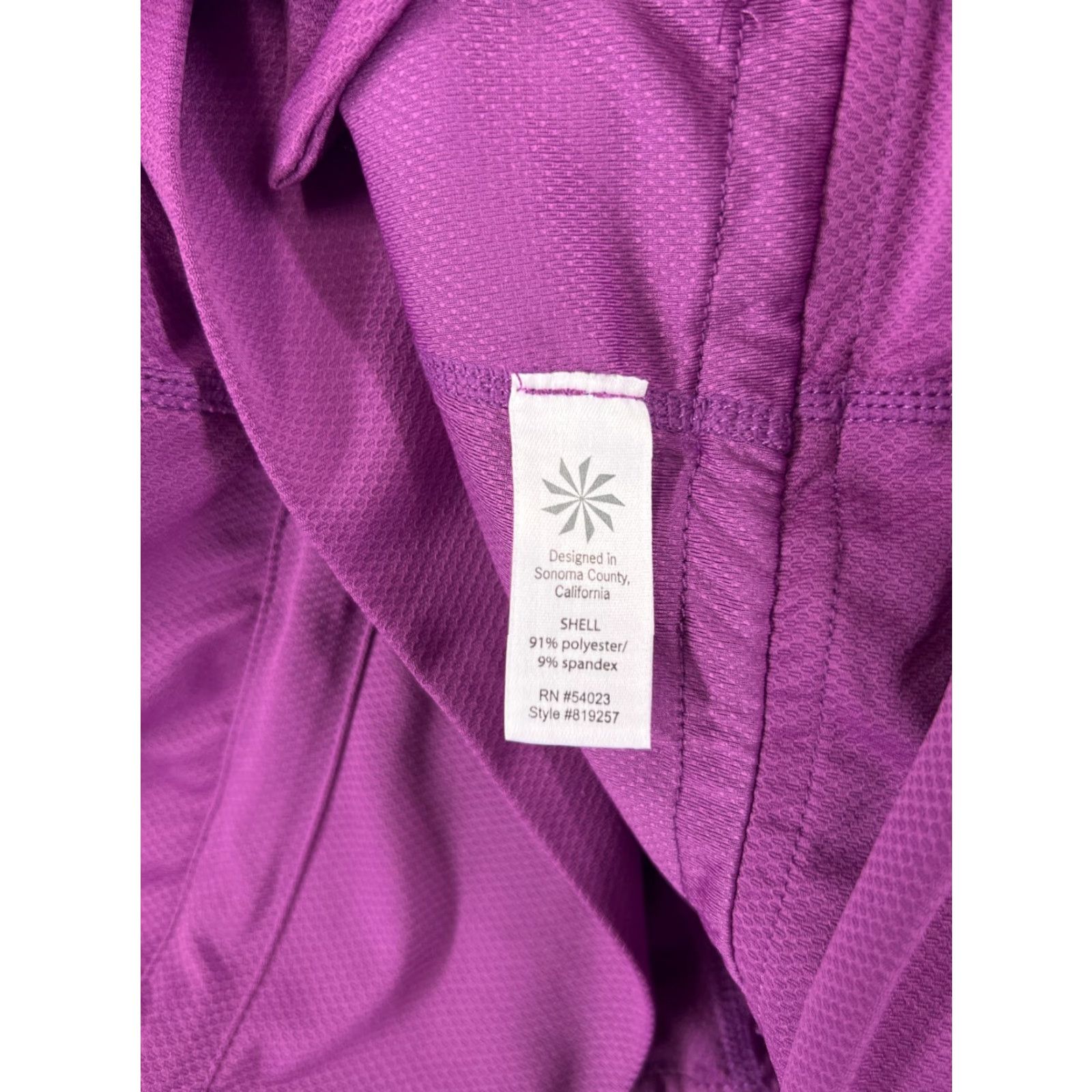 Athleta Athleta Shirt Womens Small Purple Tank Zipper Pocket Polyester Blend Stretch Size S / US 4 / IT 40 - 4 Thumbnail