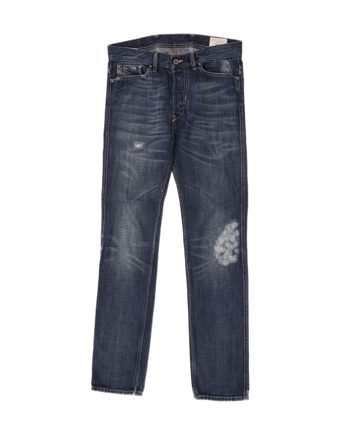 Diesel Mens Thaye Slim Jeans W31 L34 Blue Cotton Size US 31 - 1 Thumbnail