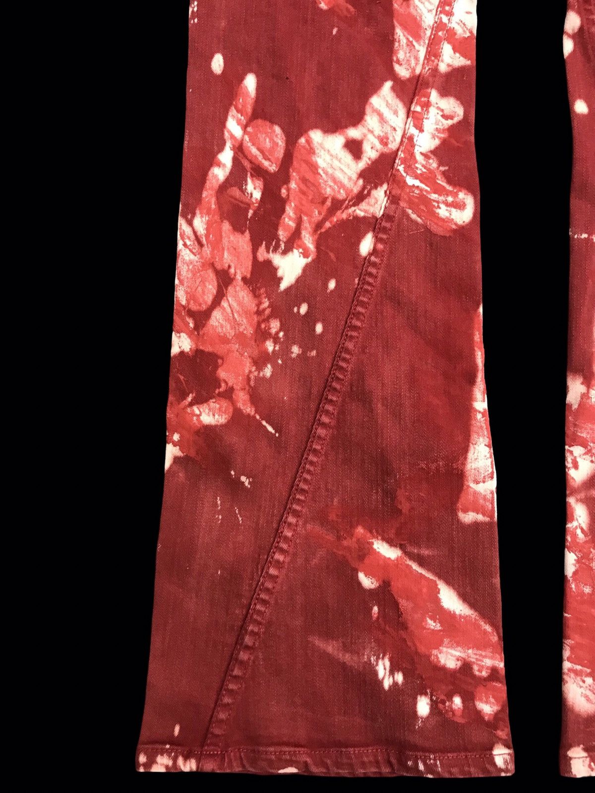 Tornado Mart 💥ARCHIVAL FLARE💥TORNADO MART ROSE EMBROIDERY DENIM F413 Size US 31 - 15 Thumbnail