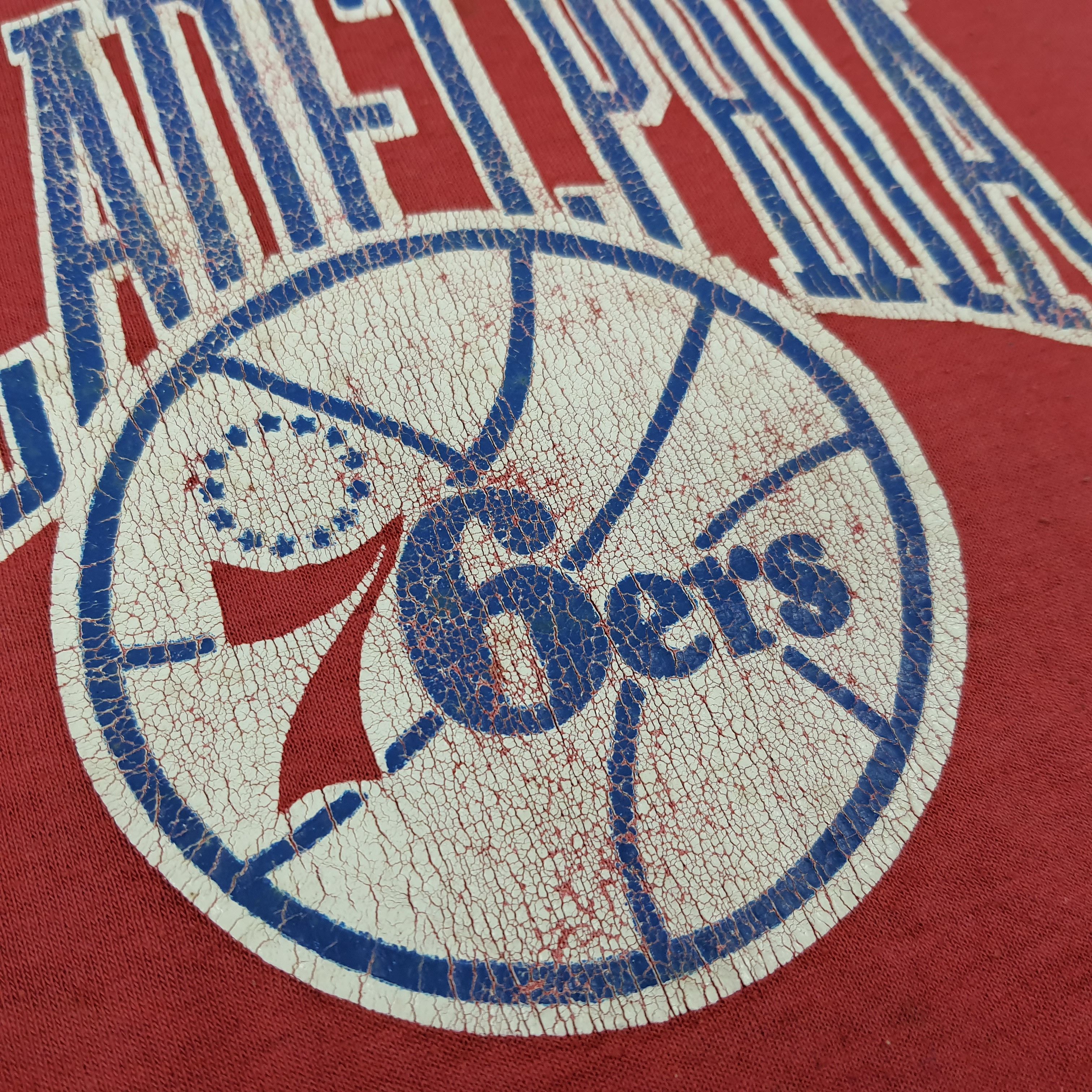 Vintage Vintage 90s Philadelphia 76ers NBA Basketball Tshirt C276N52 Size US L / EU 52-54 / 3 - 3 Thumbnail