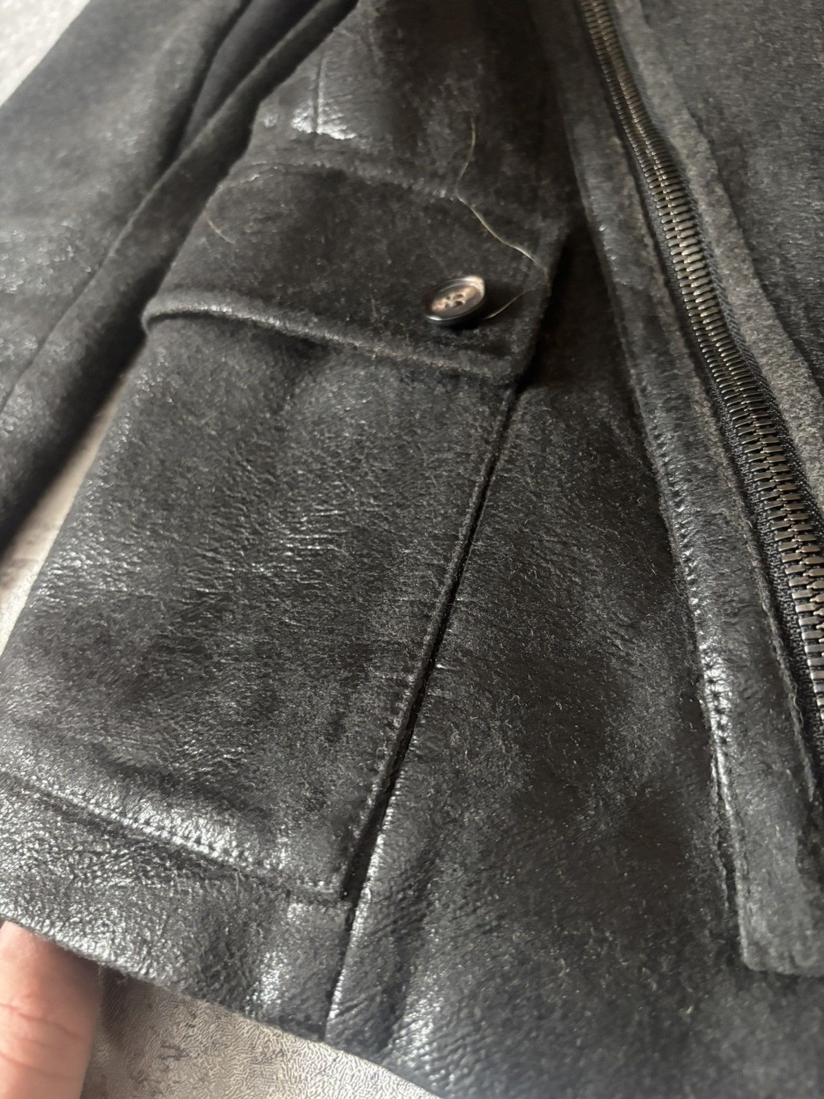 Diesel Black Gold DIESEL BLACK GOLD WOOL/LEATHER JACKET Size XS / US 0-2 / IT 36-38 - 3 Thumbnail