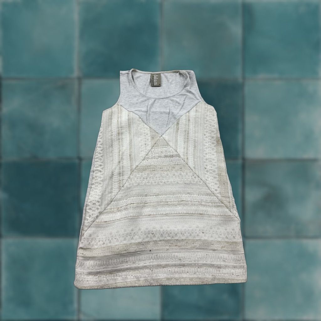 Vintage Dolan Left Coast Collection Tank Top Womens Medium Gray Textured Sleeveless Shirt Size M / US 6-8 / IT 42-44 - 1 Thumbnail