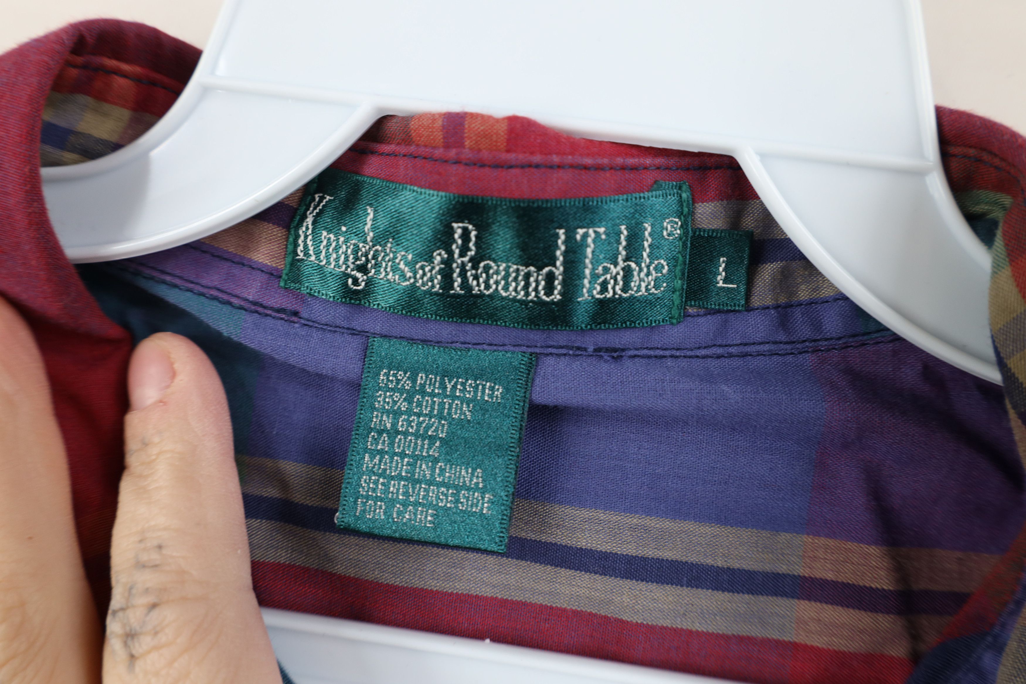 Vintage Vintage 80s 90s Streetwear Madras Plaid Button Down Shirt Size US L / EU 52-54 / 3 - 8 Thumbnail
