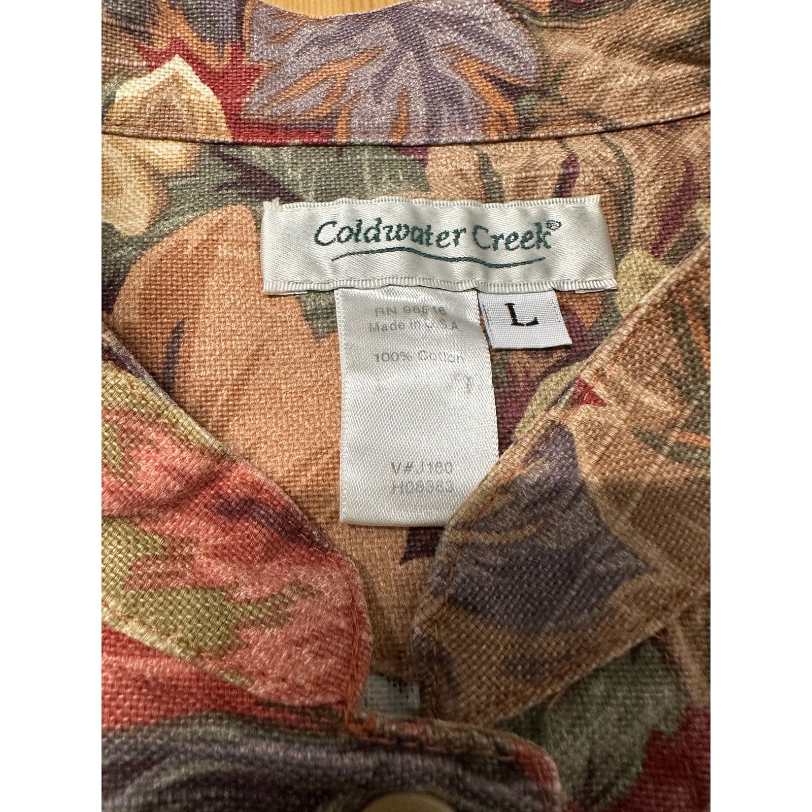 Coldwater Creek Vintage 1990s Coldwater Creek Womens Leaf Vest Large Size L / US 10 / IT 46 - 2 Thumbnail