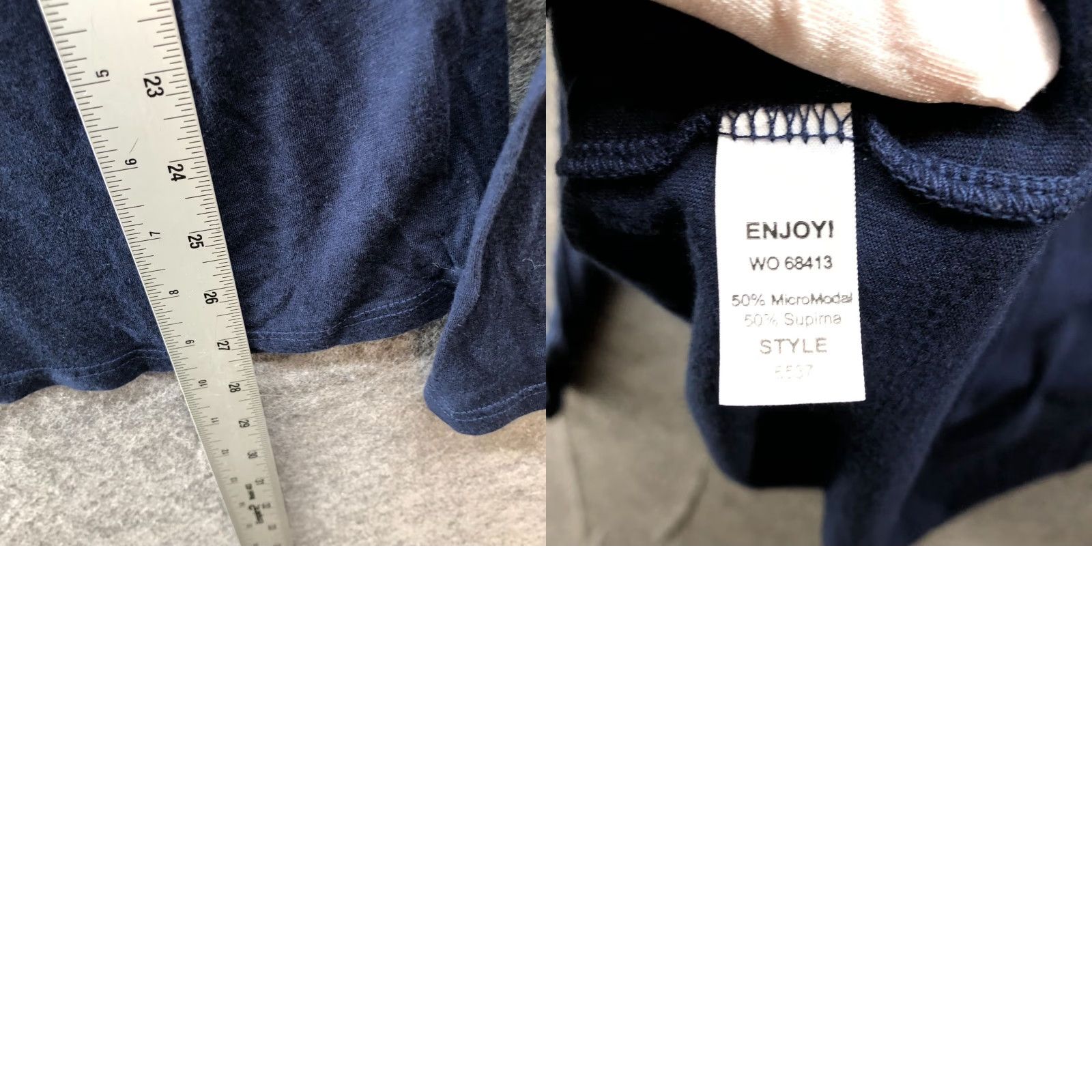 Michael Stars Michael Stars Cold Shoulder Long Sleeve T Shirt Womens One Size Navy Blue Modal Supima OS Knit Cotton Micromodal Size ONE SIZE - 8 Thumbnail