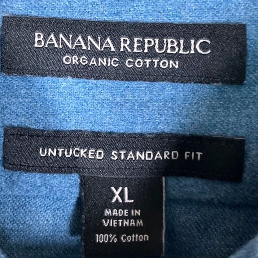 Banana Republic Banana Republic Shirt Blue XL Button-Down Untucked Regular Fit Mens Long Sleeve Casual Workwear Preppy Button-Up Size US XL / EU 56 / 4 - 6 Thumbnail