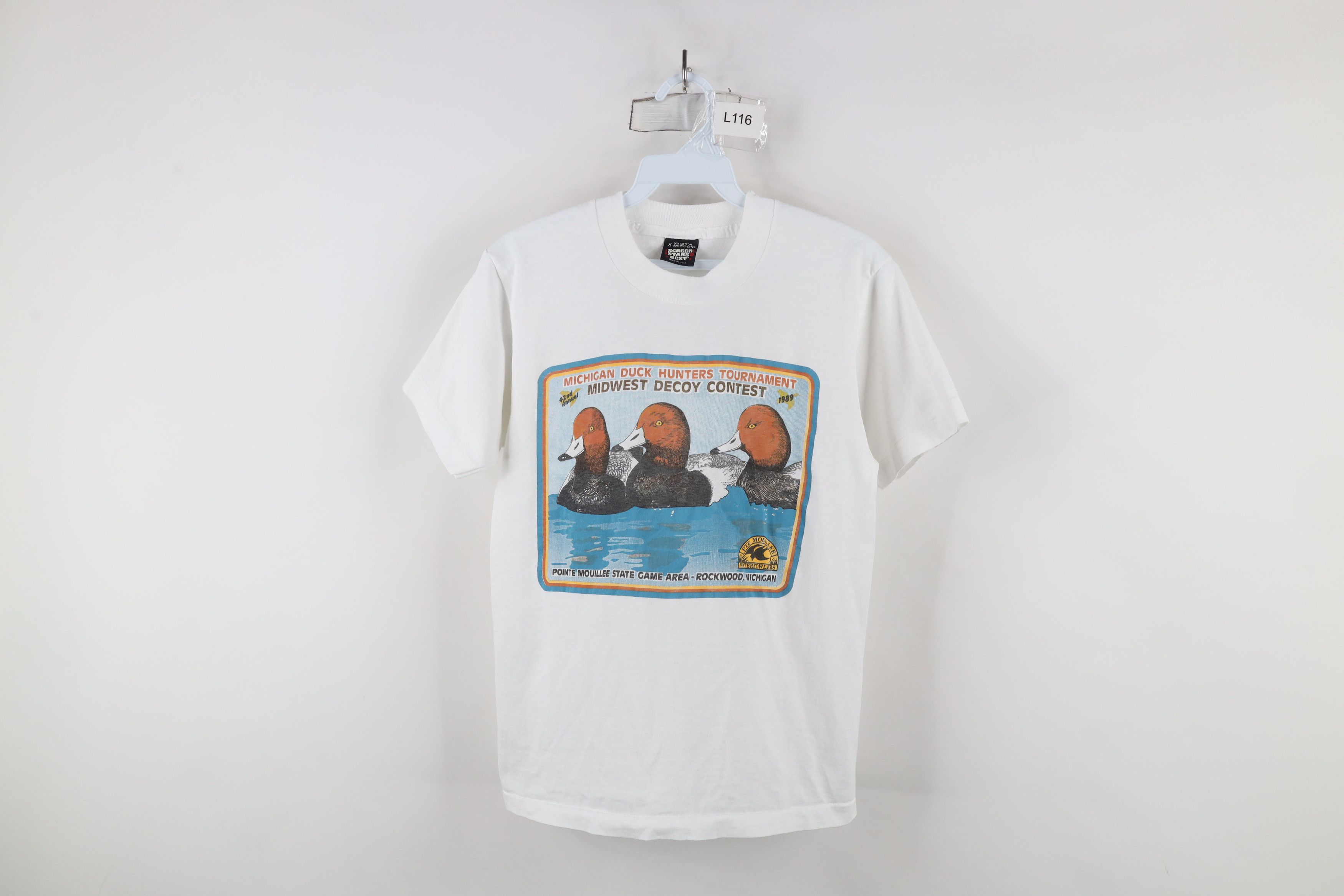 Vintage Vintage 80s 1989 Michigan Contest PTE Mouillee T-Shirt USA Size US S / EU 44-46 / 1 - 1 Thumbnail