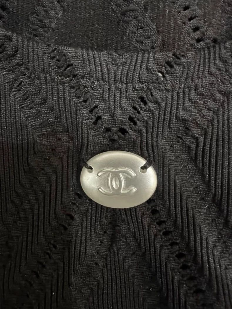 Chanel Chanel 22M black ruffled knitted dress Size XXS / US 00 / IT 34 - 5 Thumbnail