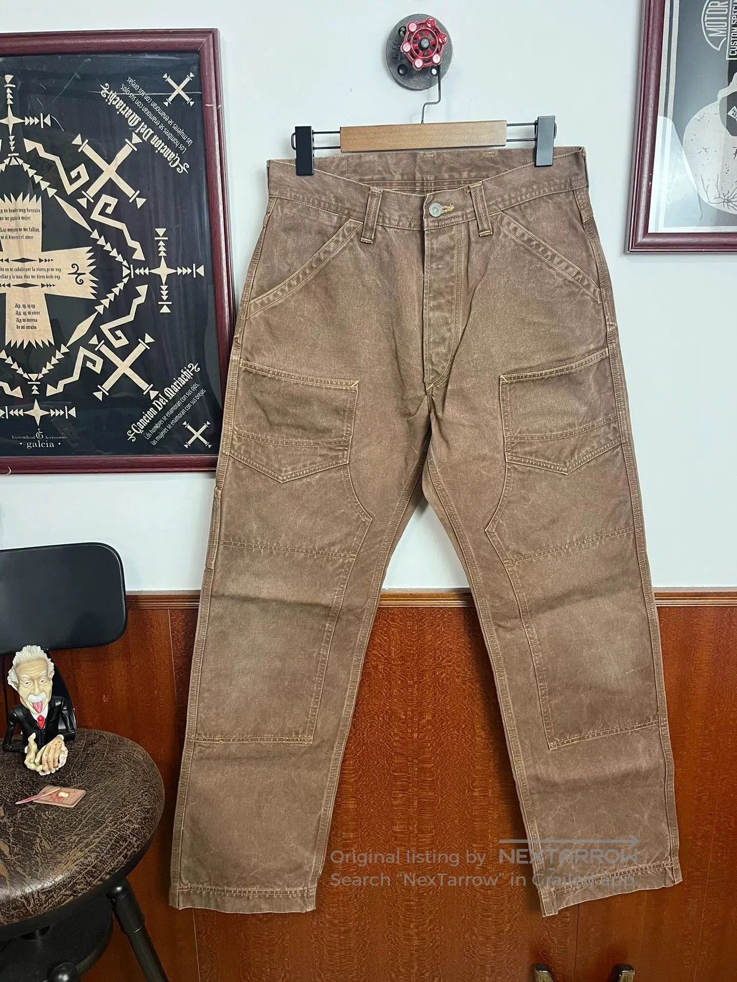 Freewheelers Freewheelers Bootleggers Skull Work Pants. Size US 30 / EU 46 - 1 Thumbnail