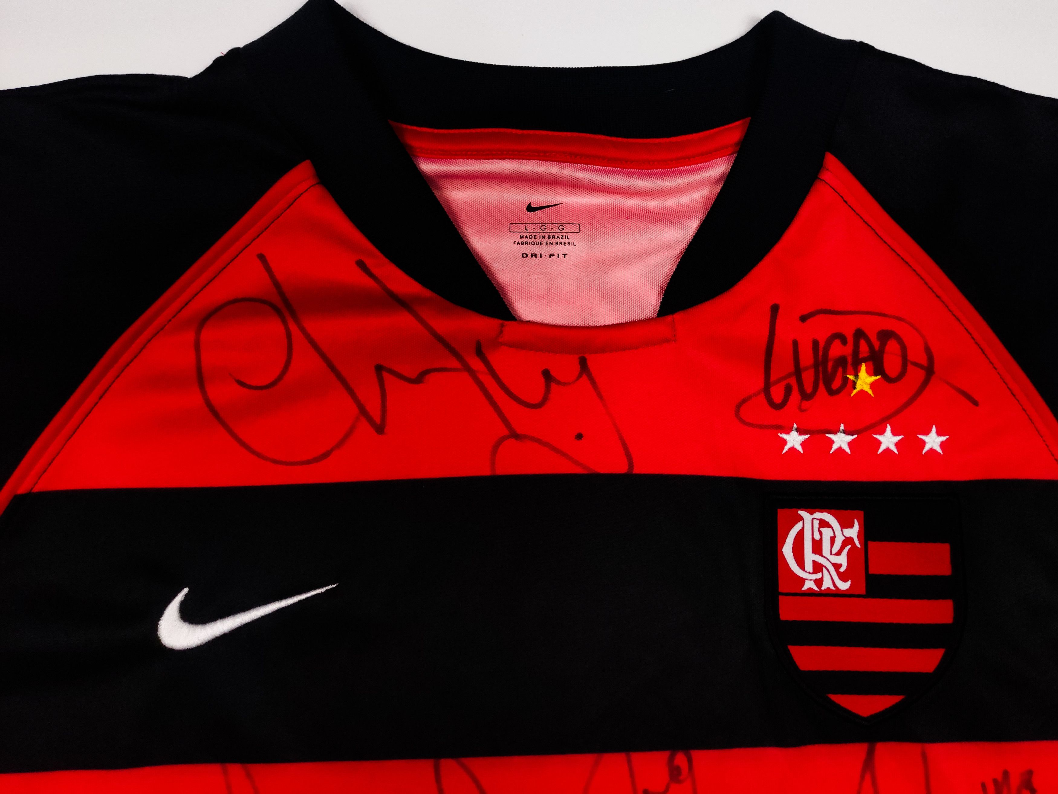 Nike Flamengo 2002 2003 Nike Signed Home Shirt Kit Jersey Brazil Size US L / EU 52-54 / 3 - 3 Thumbnail