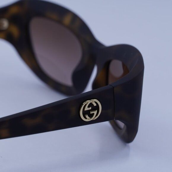 Gucci Gucci GG1784S 002 Sunglasses Dark Havana Cat Eye Frame Size ONE SIZE - 9 Thumbnail