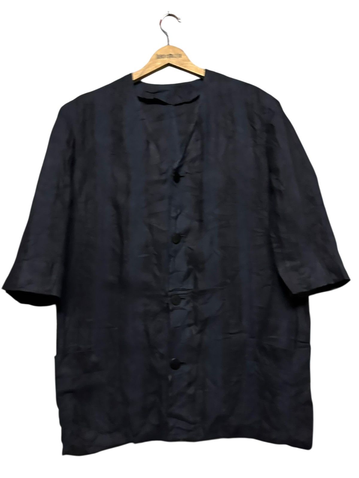 Yohji Yamamoto Vtg🔥Y’s Yohji Yamamoto Striped Cotton Linen Buttoned Jacket Size US L / EU 52-54 / 3 - 4 Thumbnail