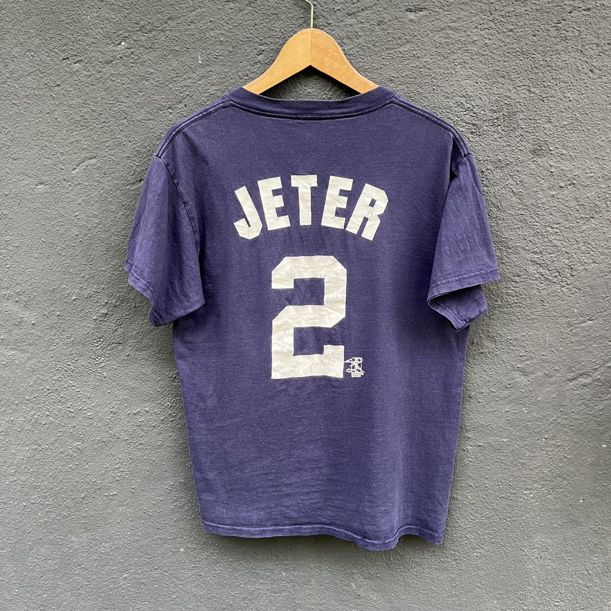 Vintage Thrashed Faded Vintage MLB Jeter Yankees Tee Size US M / EU 48-50 / 2 - 1 Thumbnail